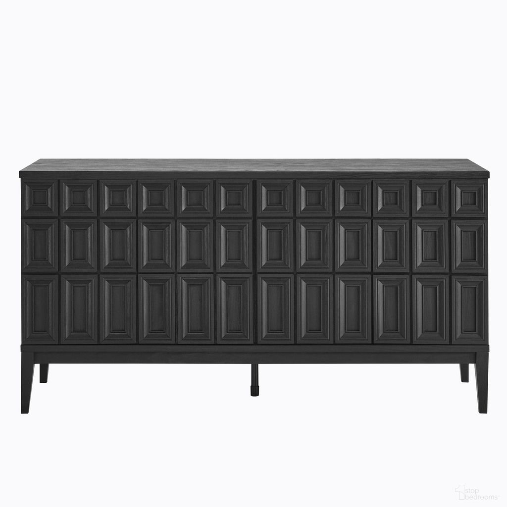The appearance of Samos 62 Inch Sideboard In Black designed by Modway in the modern / contemporary interior design. This black piece of furniture was selected by 1StopBedrooms from Samos Collection to add a touch of cosiness and style into your home. Sku: EEI-7021-BLK-1;EEI-7021-BLK-2. Material: MDF.