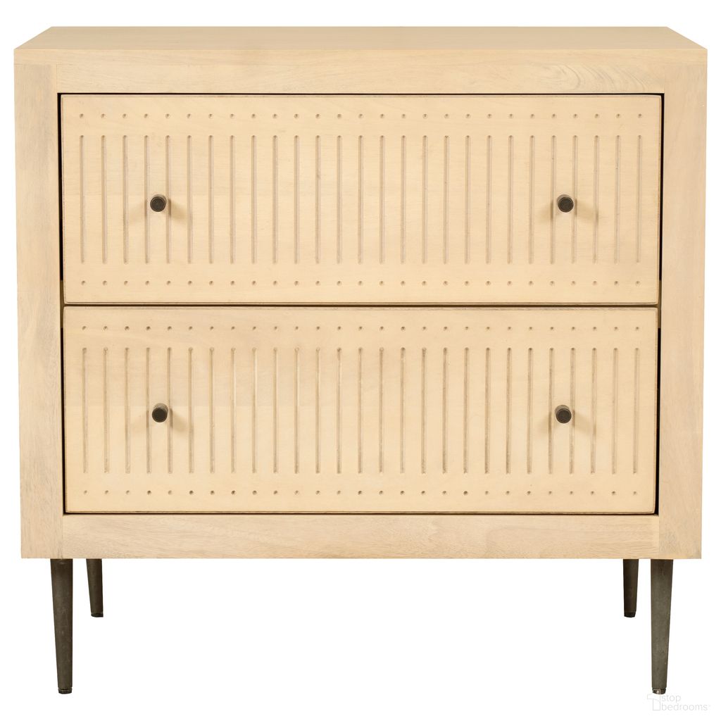 The appearance of Sampson 2-Drawer Nightstand In Aged Natural designed by Moti in the modern / contemporary interior design. This aged natural piece of furniture was selected by 1StopBedrooms from Sampson Collection to add a touch of cosiness and style into your home. Sku: 75314001. Material: Mango Wood.