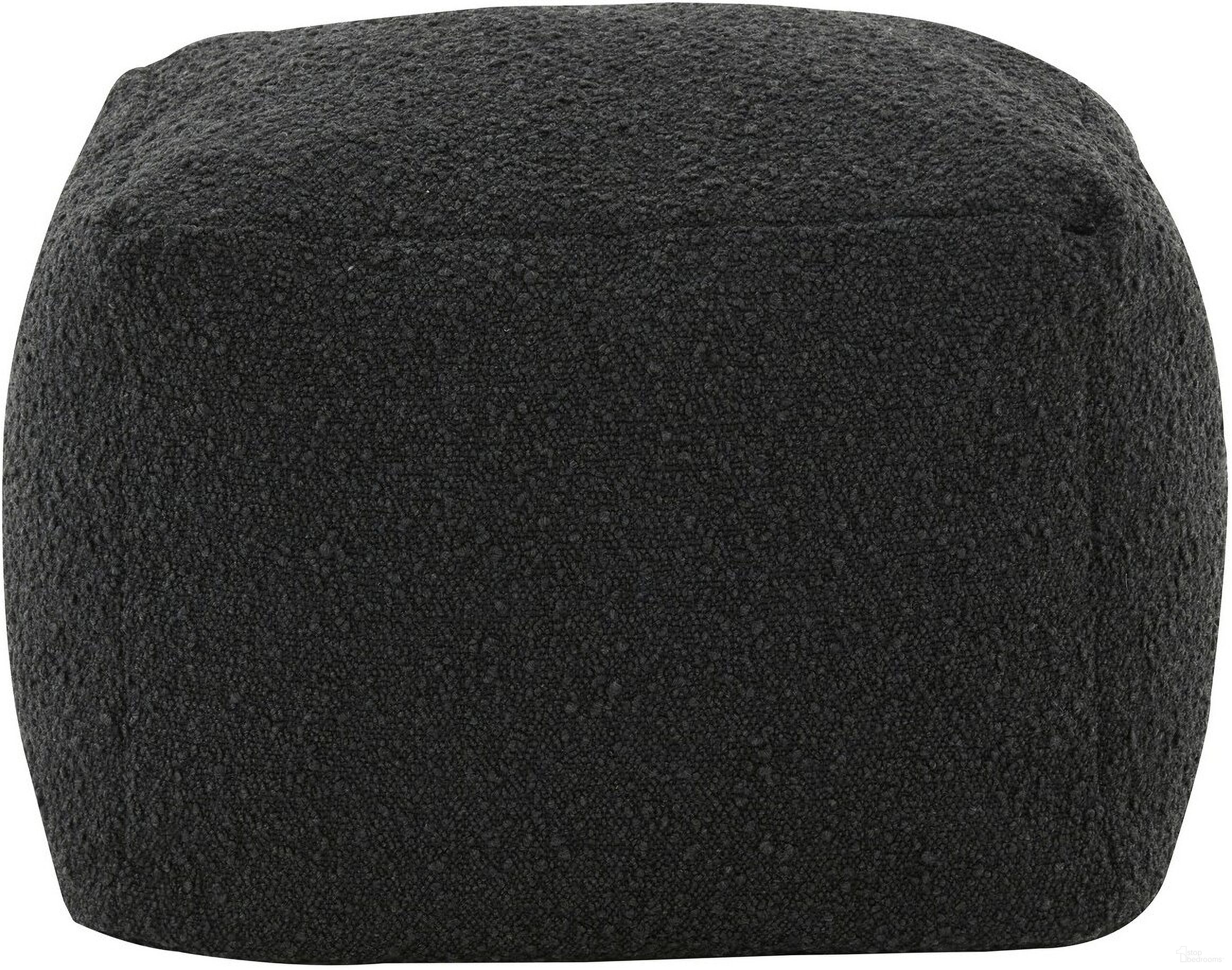 Samuels Boucle Pouf In Black