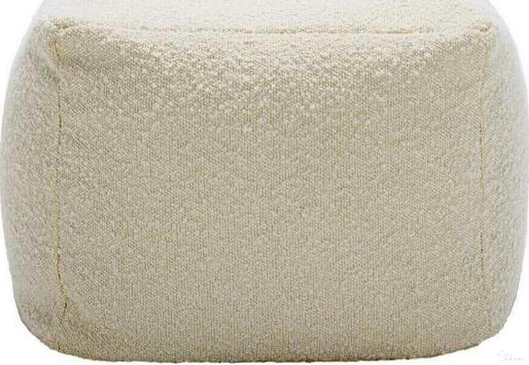 The appearance of Samuels Boucle Pouf In Ivory designed by Safavieh Couture in the transitional interior design. This ivory piece of furniture was selected by 1StopBedrooms from Samuels Collection to add a touch of cosiness and style into your home. Sku: SFV5041A. Material: Fabric.