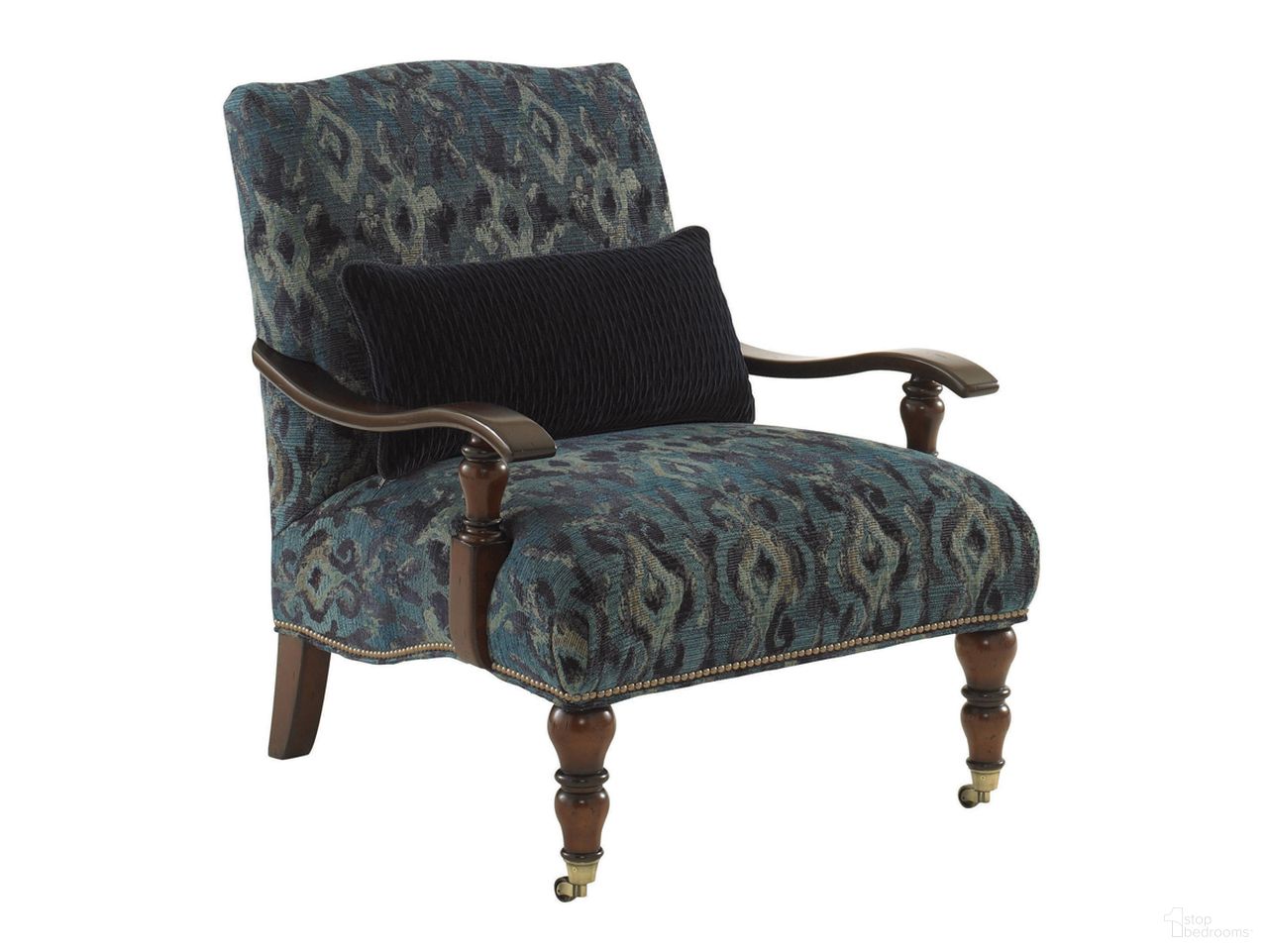 The appearance of San Carlos Leather Chair designed by Tommy Bahama in the modern / contemporary interior design. This piece of furniture was selected by 1StopBedrooms from Tommy Bahama Upholstery Collection to add a touch of cosiness and style into your home. Sku: LL1667-11. Material: Fabric.