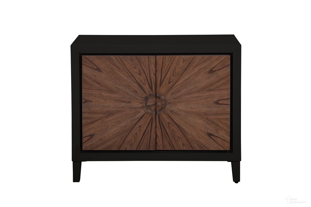 San Tropez Accent Chest In Black and Cinnamon Brown