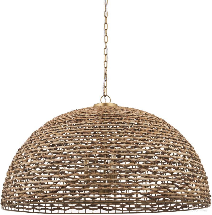 The appearance of Sana Watergrass Extra Large Pendant Light designed by Mercana in the transitional interior design. This natural piece of furniture was selected by 1StopBedrooms from Sana Collection to add a touch of cosiness and style into your home. Sku: 70755. Material: Wicker.