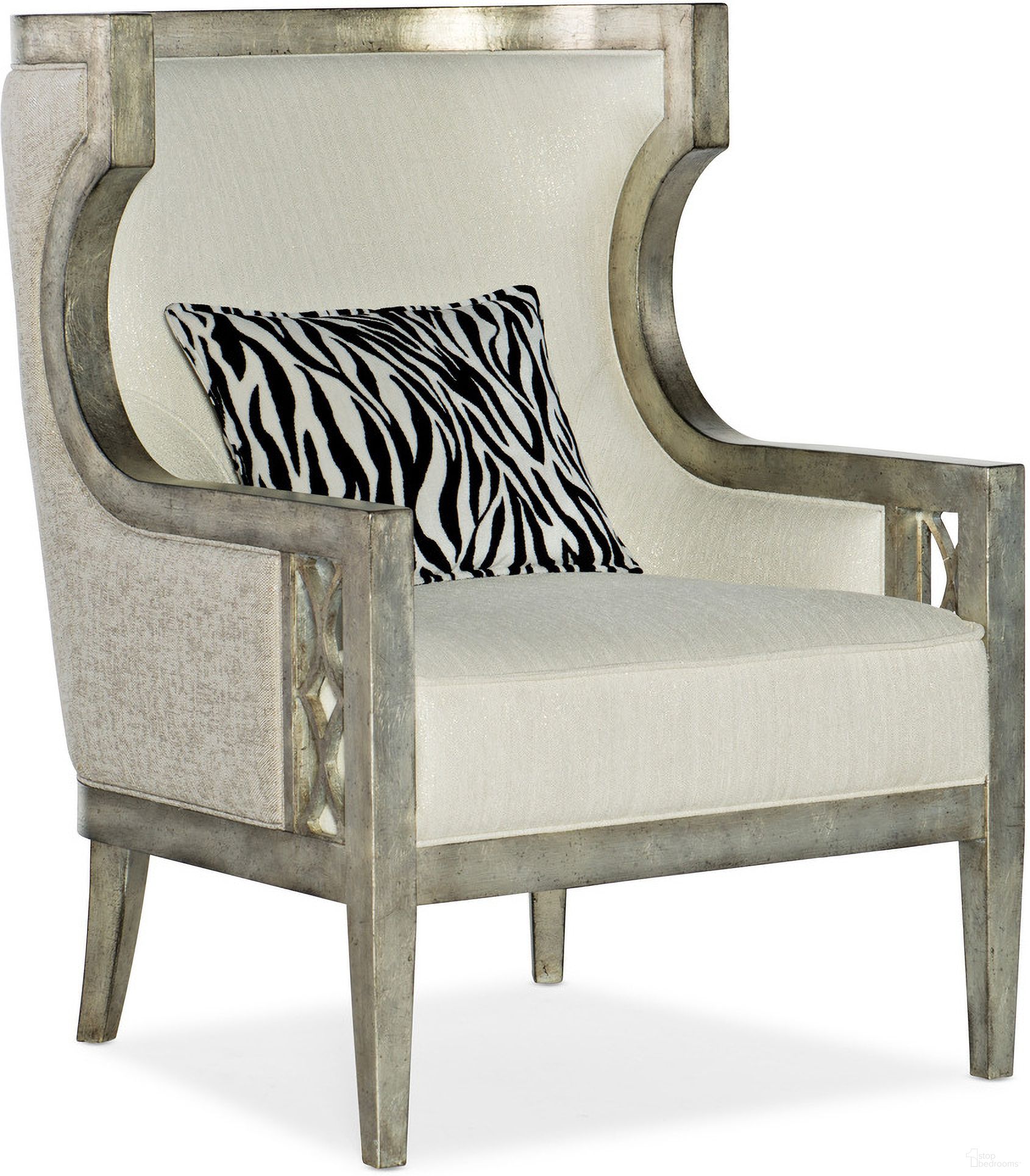 The appearance of Sanctuary Debutant Wing Chair designed by Hooker in the traditional interior design. This beige piece of furniture was selected by 1StopBedrooms from Sanctuary 2 Collection to add a touch of cosiness and style into your home. Sku: 5875-52005-95. Material: Oak Veneer.