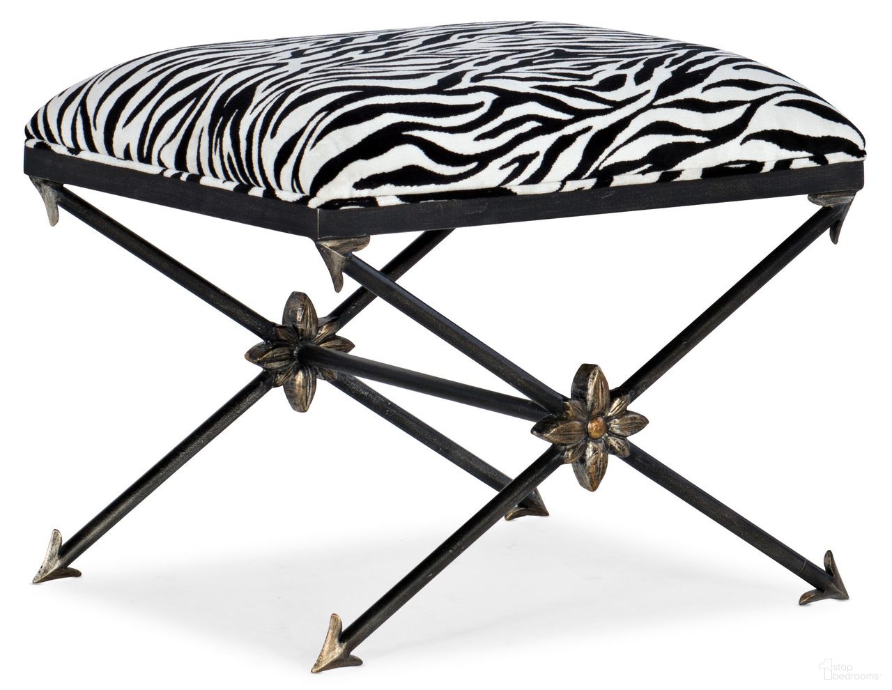The appearance of Sanctuary Zebre Bed Bench designed by Hooker in the traditional interior design. This black piece of furniture was selected by 1StopBedrooms from Sanctuary 2 Collection to add a touch of cosiness and style into your home. Sku: 5845-90019-99. Material: Fabric.