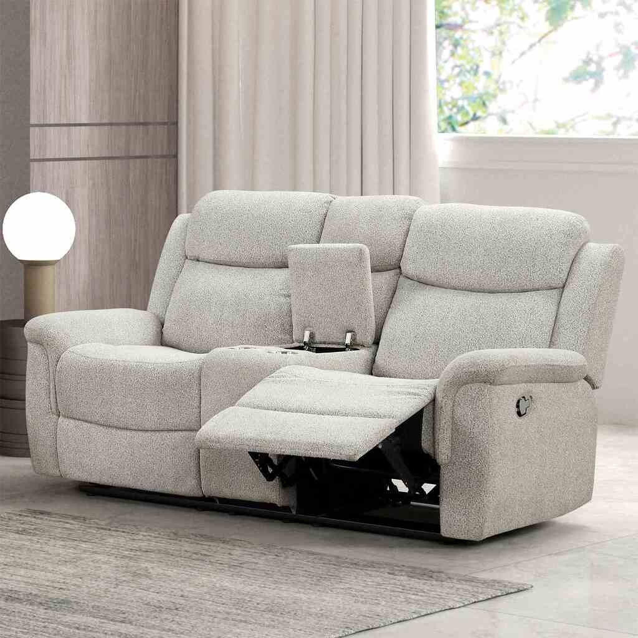 The appearance of Sandbach Loveseat with Console In Light Gray designed by Furniture of America in the modern / contemporary interior design. This light gray piece of furniture was selected by 1StopBedrooms from Sandbach Collection to add a touch of cosiness and style into your home. Sku: FM6013LG-LV-M. Material: Fabric.