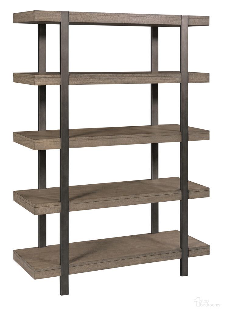 The appearance of Sandler Bookshelf In Gray designed by Hammary in the modern / contemporary interior design. This gray piece of furniture  was selected by 1StopBedrooms from Sandler Collection to add a touch of cosiness and style into your home. Sku: 180-588. Material: Wood.
