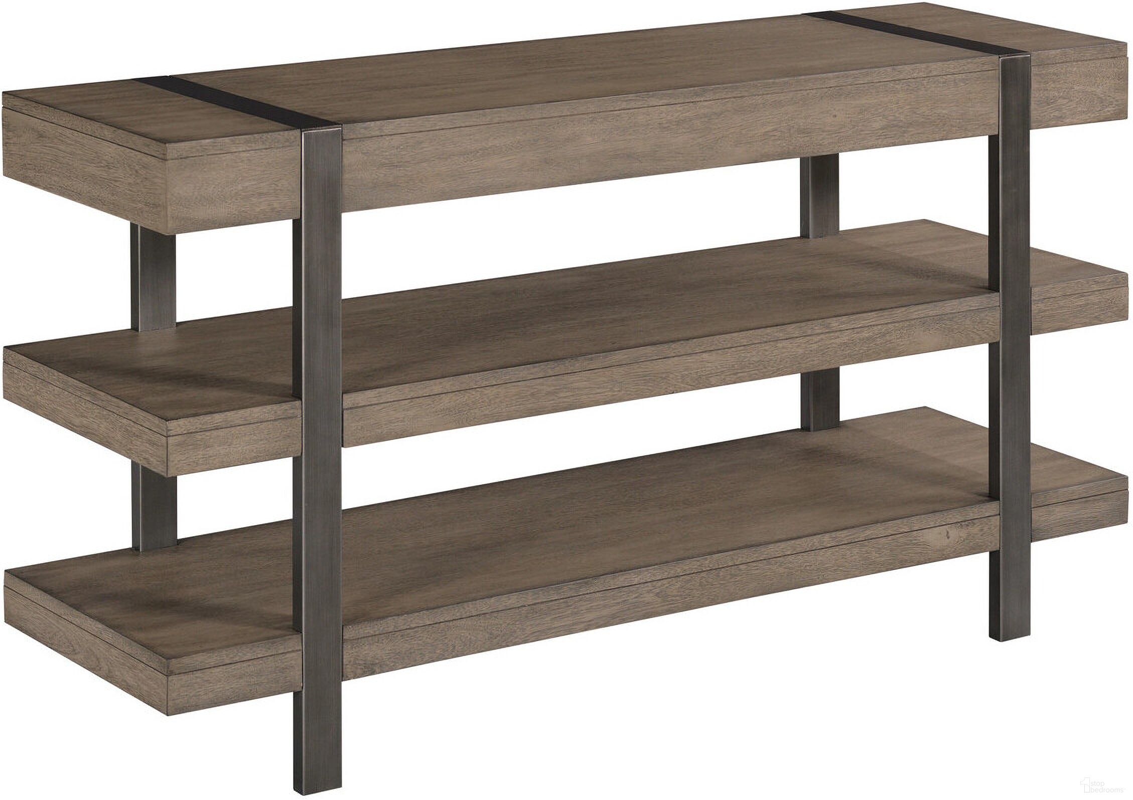 The appearance of Sandler Console Table In Gray designed by Hammary in the modern / contemporary interior design. This gray piece of furniture  was selected by 1StopBedrooms from Sandler Collection to add a touch of cosiness and style into your home. Sku: 180-925. Material: Wood.