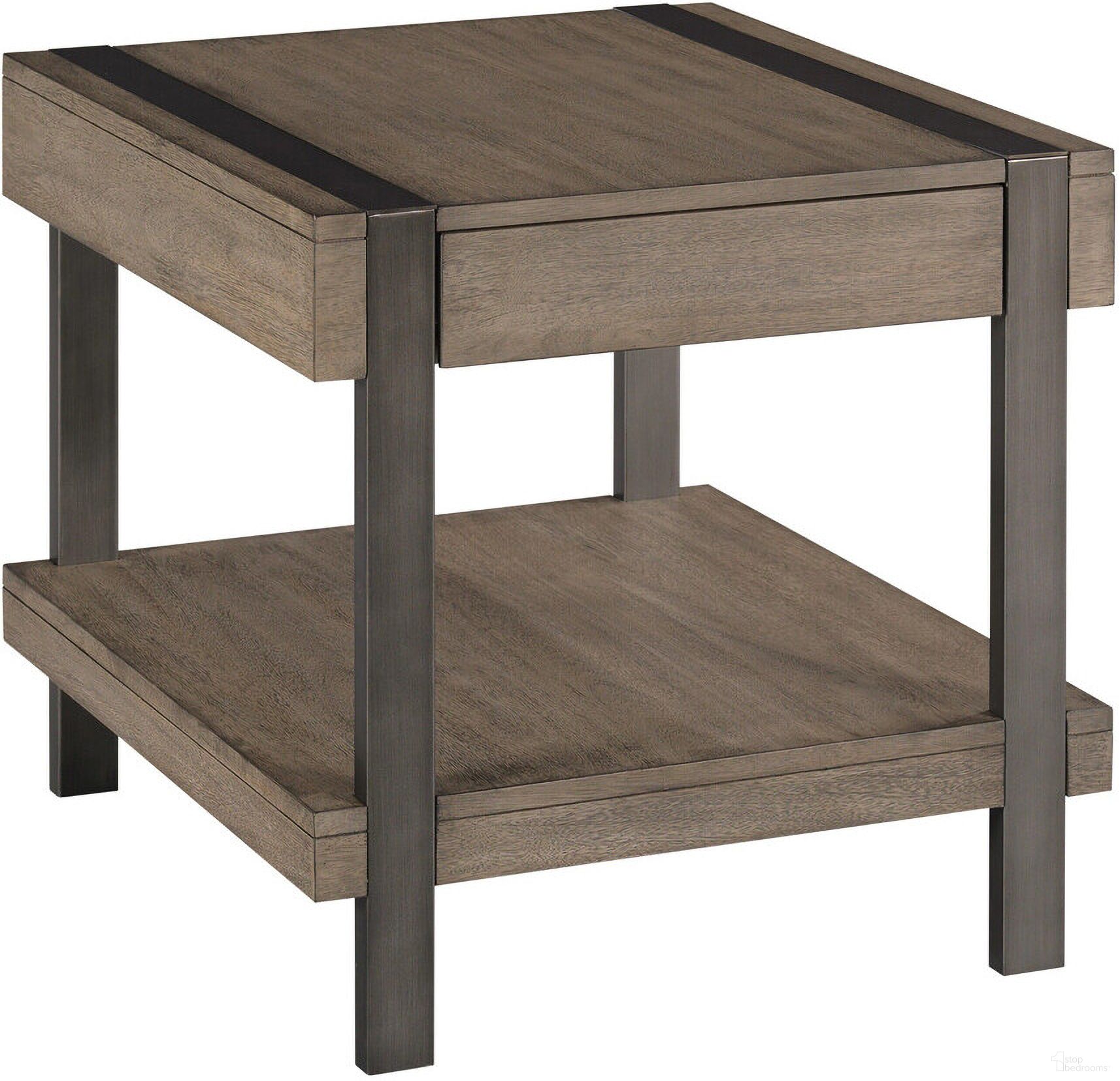 The appearance of Sandler Drawer End Table In Gray designed by Hammary in the modern / contemporary interior design. This gray piece of furniture  was selected by 1StopBedrooms from Sandler Collection to add a touch of cosiness and style into your home. Sku: 180-915. Material: Wood.