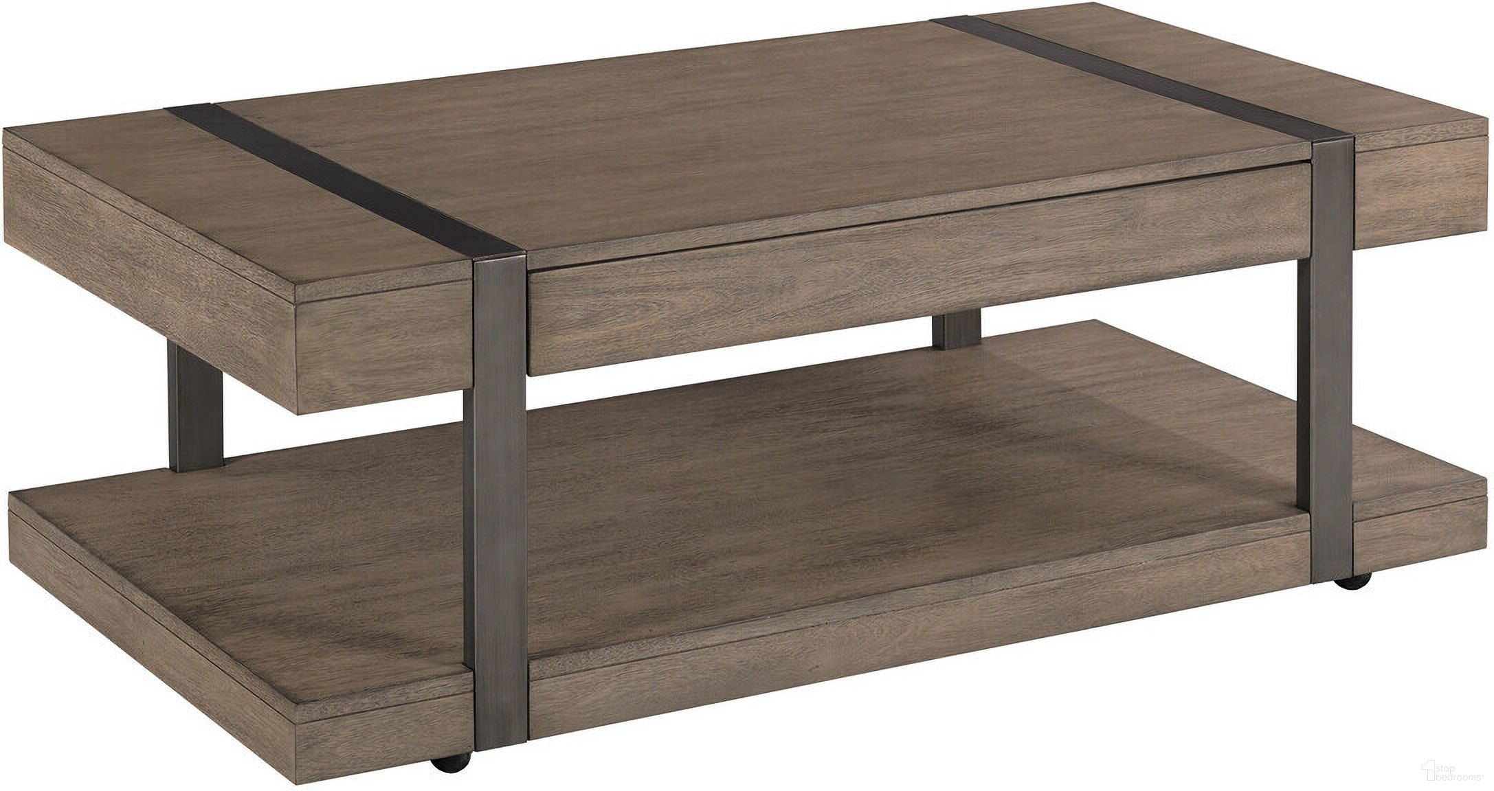 The appearance of Sandler Rectangular Coffee Table In Gray designed by Hammary in the modern / contemporary interior design. This gray piece of furniture  was selected by 1StopBedrooms from Sandler Collection to add a touch of cosiness and style into your home. Sku: 180-910. Material: Wood.