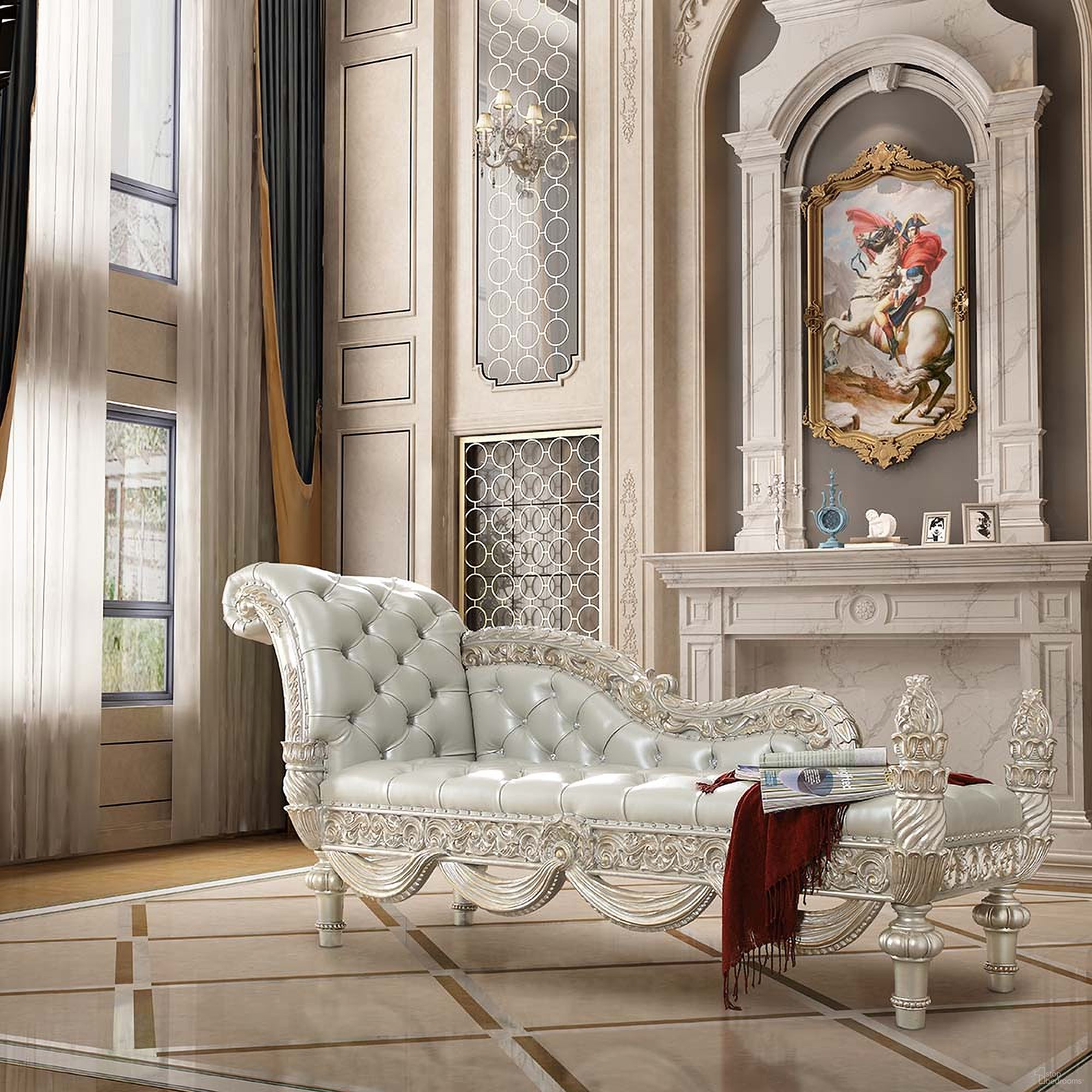 The appearance of Sandoval Bench In Beige Pu And Champagne designed by ACME in the transitional interior design. This champagne piece of furniture  was selected by 1StopBedrooms from Sandoval Collection to add a touch of cosiness and style into your home. Sku: BD01492. Material: Wood.