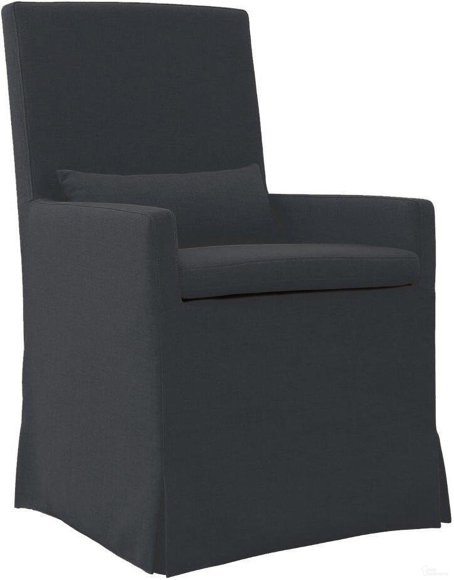 The appearance of Sandspur Beach Charcoal Grey Arm Dining Chair With Casters designed by Padma's Plantation in the modern / contemporary interior design. This charcoal grey piece of furniture was selected by 1StopBedrooms from Sandspur Collection to add a touch of cosiness and style into your home. Sku: SND11-CST-C44. Material: Wood. Chair Type: Arm Chair.