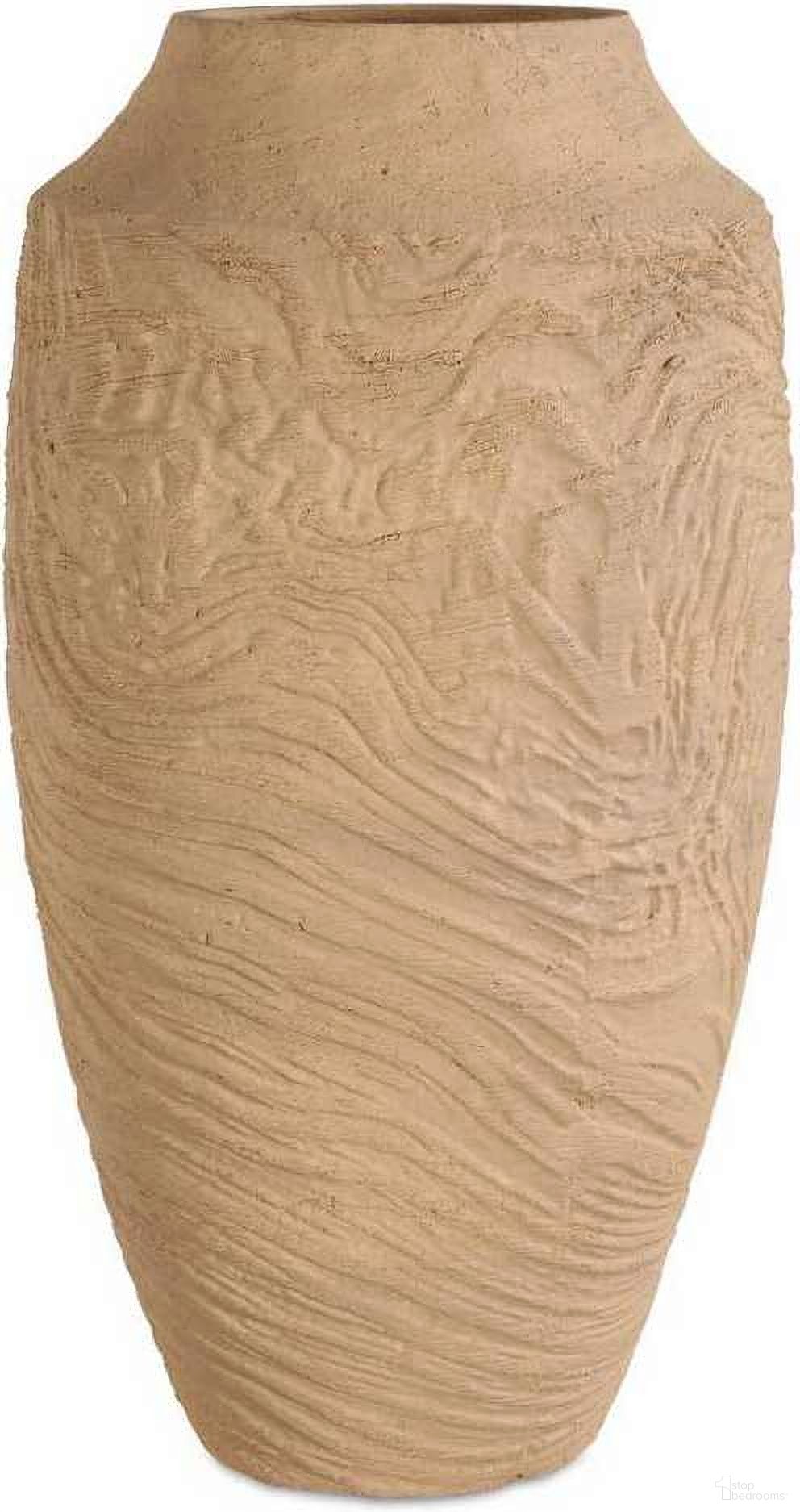 Sandstone Flow Large Terracotta Vase In Brown
