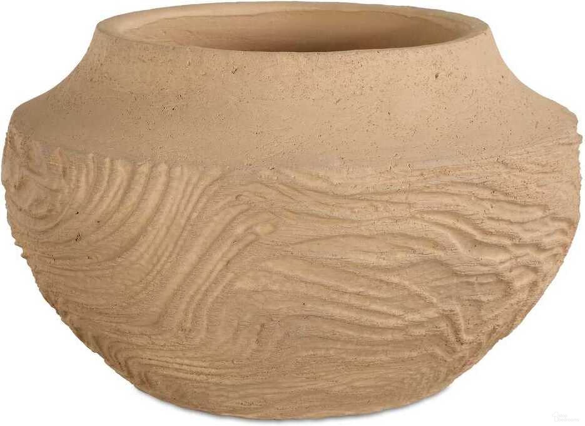 Sandstone Flow Small Terracotta Vase In Brown