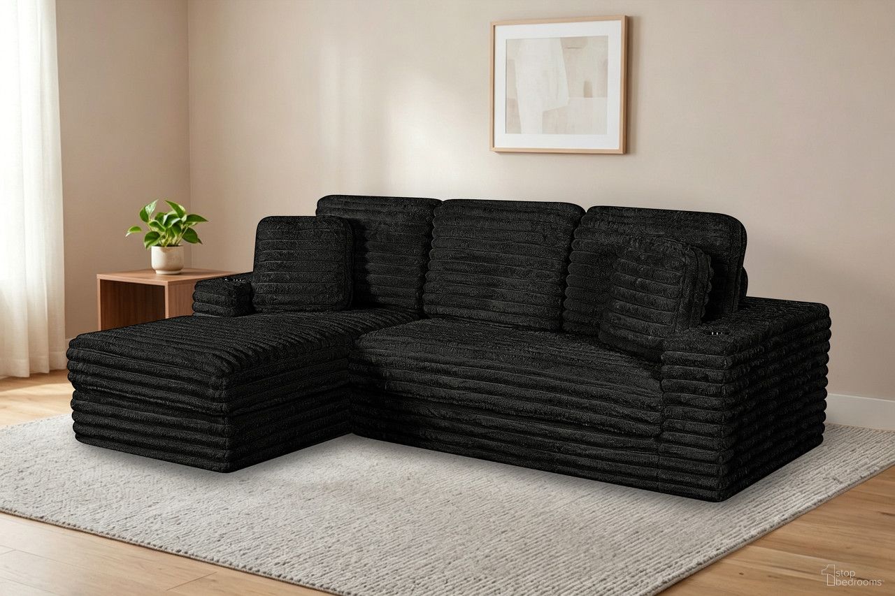 The appearance of Sandy 2-Piece Compressed Left Chase Sectional In Black designed by Best Quality Furniture in the glam interior design. This black piece of furniture was selected by 1StopBedrooms from Sandy Collection to add a touch of cosiness and style into your home. Sku: SE802-Chaise;SE802-Loveseat. Material: Faux Fur.