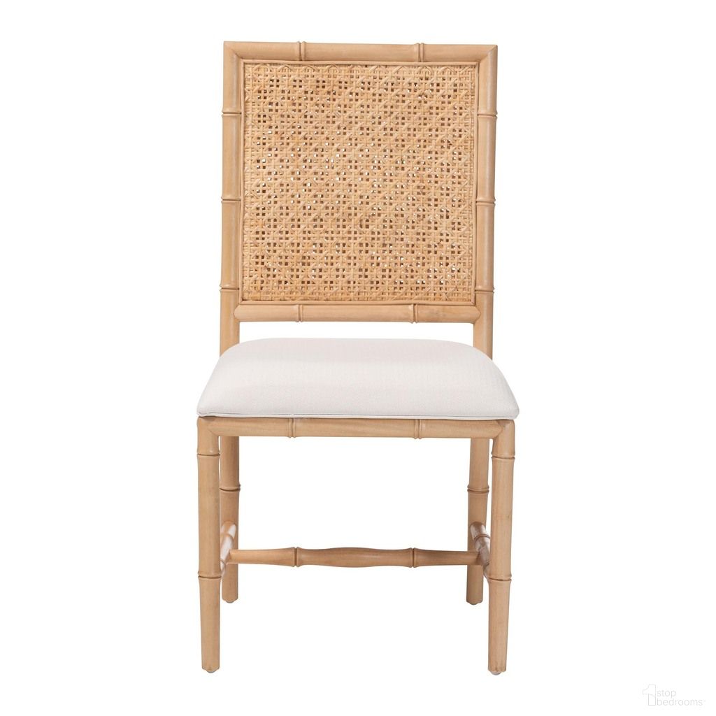 Sandy Dining Chair In White and Brown