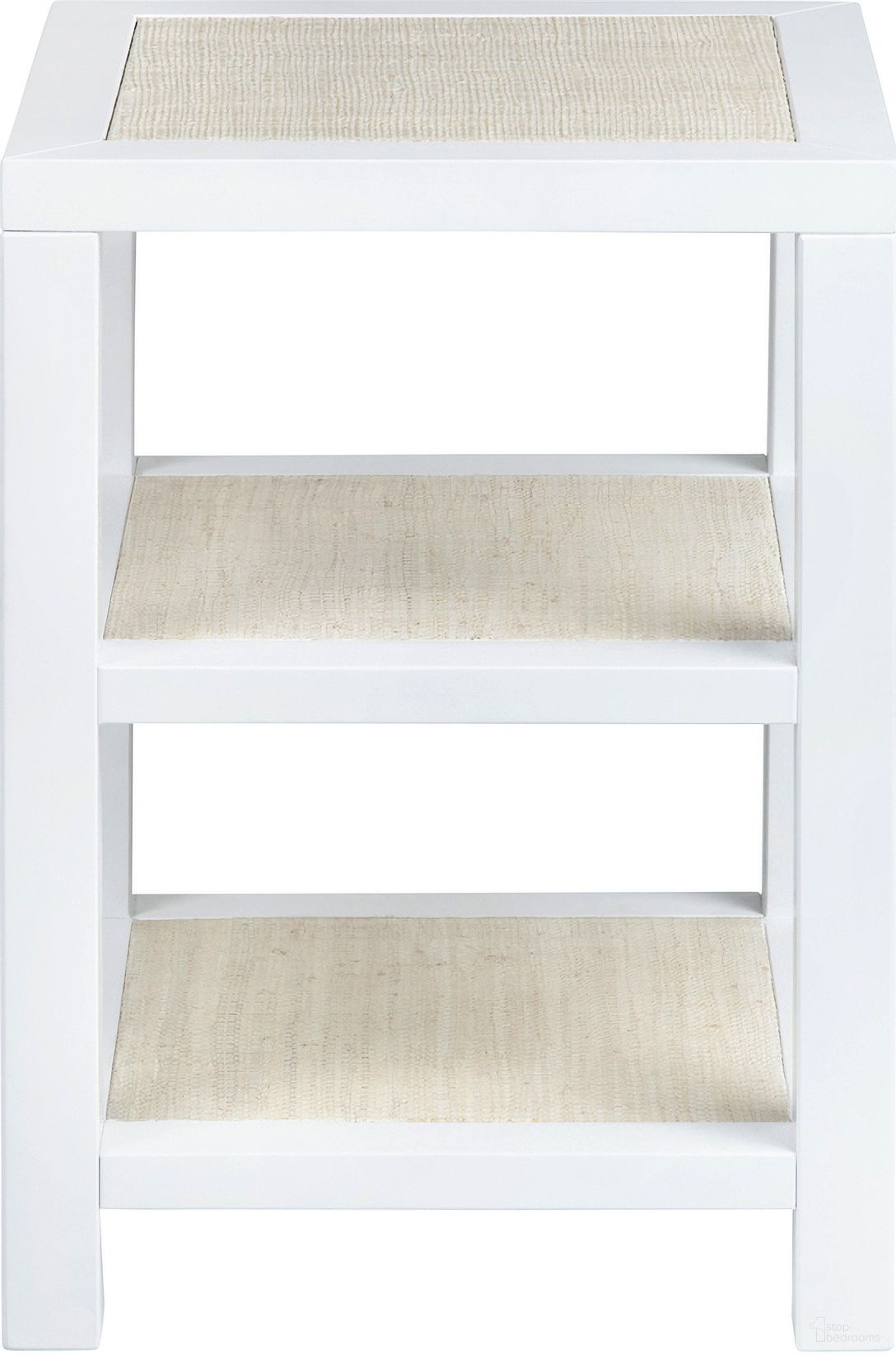 The appearance of Sandy Shores Side Table In White and Cream designed by Crestview Collection in the coastal interior design. This white/cream piece of furniture  was selected by 1StopBedrooms from  to add a touch of cosiness and style into your home. Sku: CVFDR1152. Material: Solid Wood.