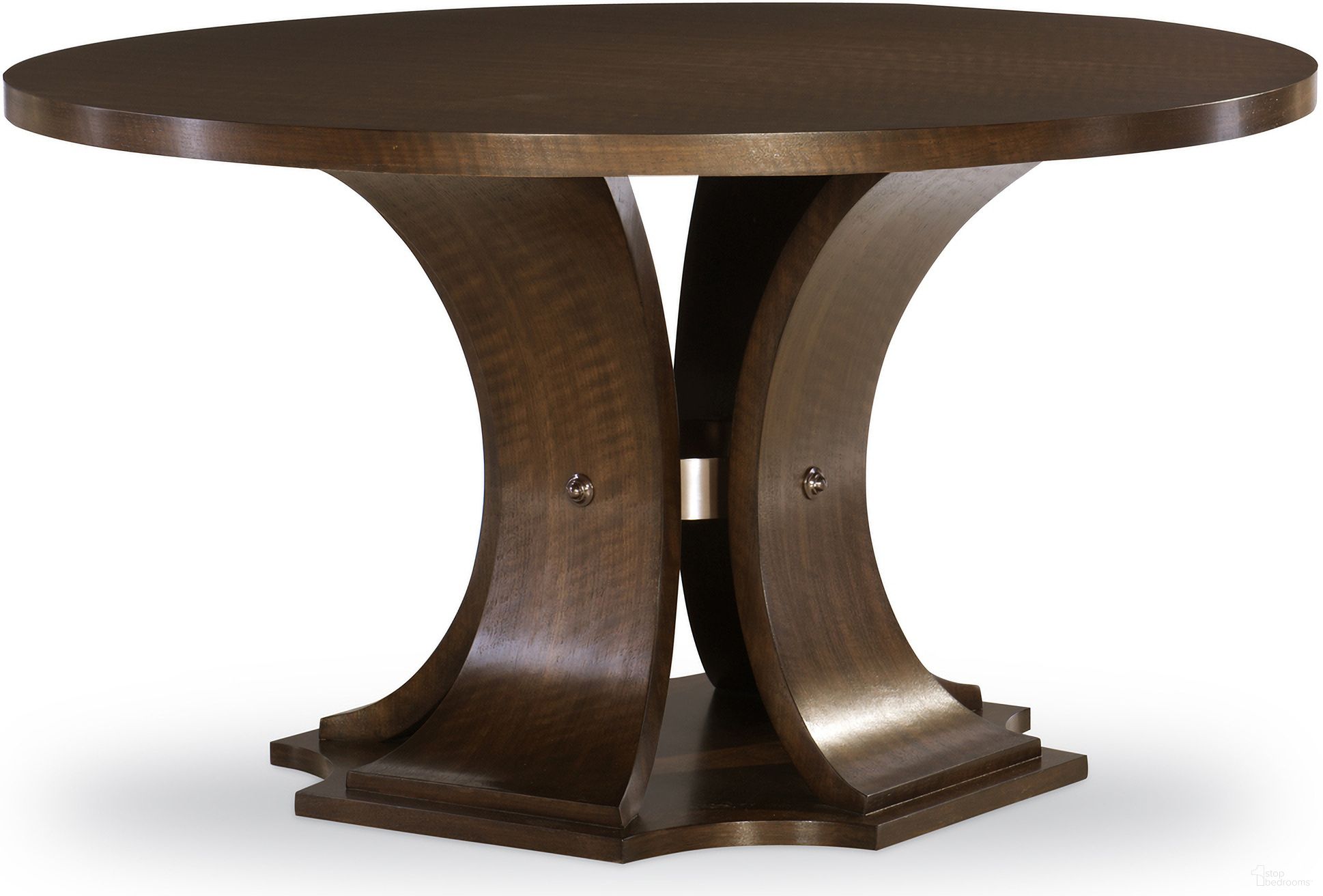 Sanford 64 Inch Round Dining Table In Brunette