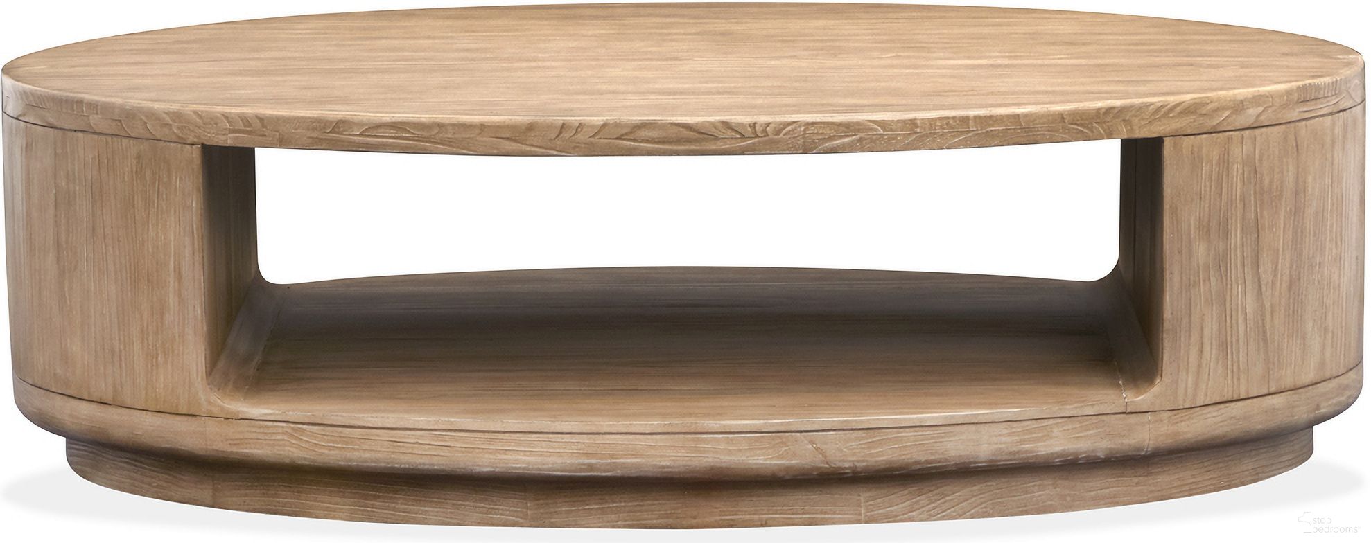 Sanford Oval Cocktail Table With Casters In Chateau Brown