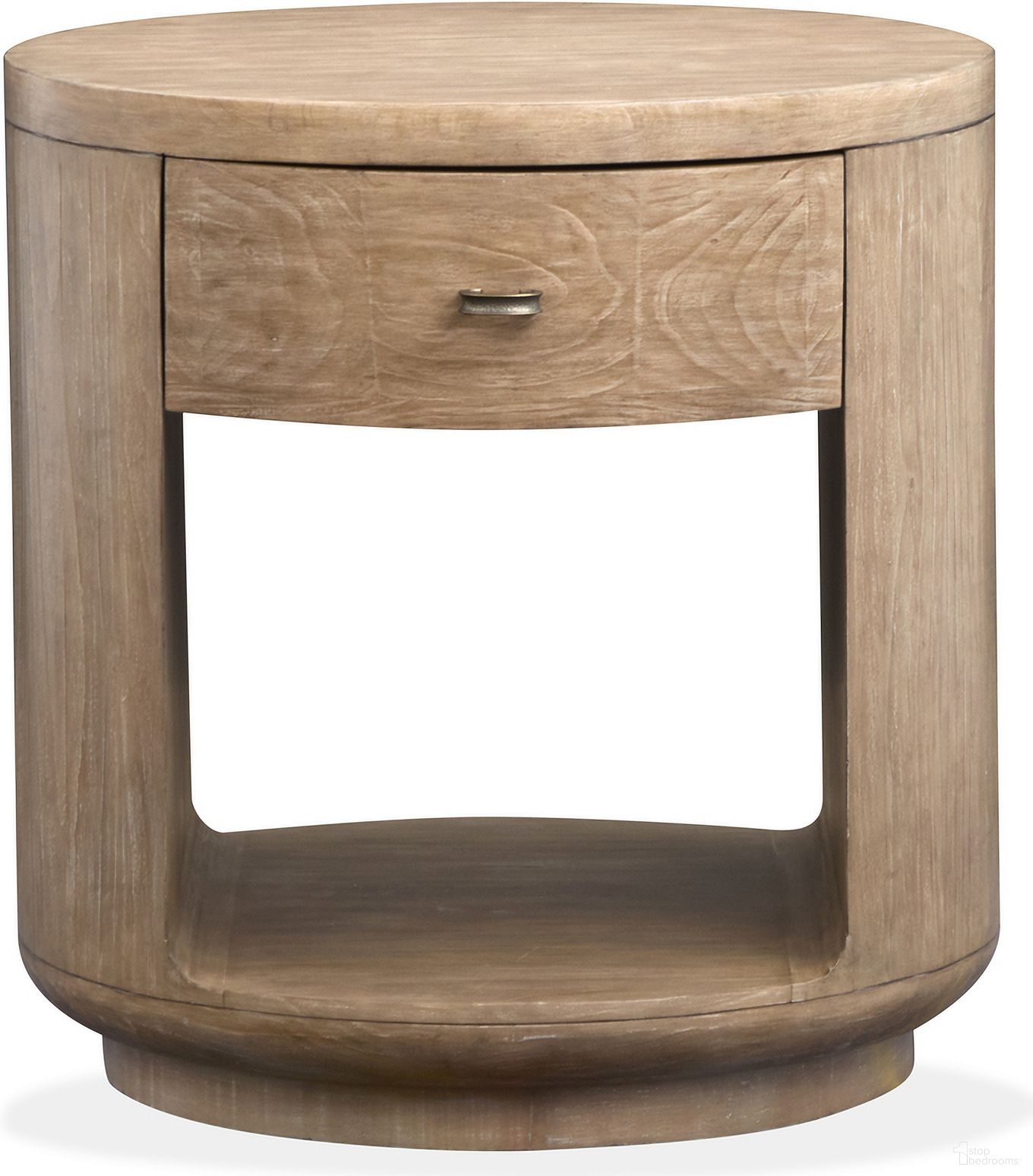 Sanford Round End Table In Chateau Brown