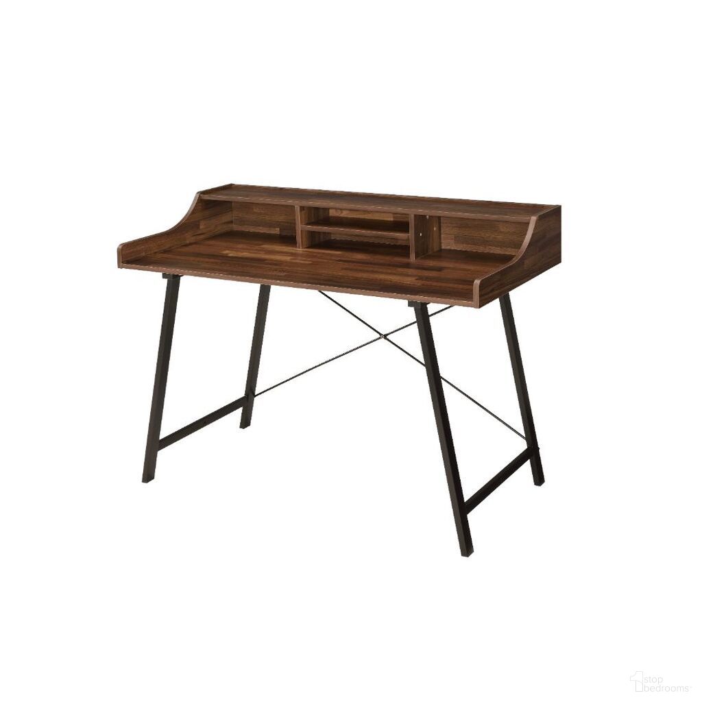 The appearance of Sange Desk with USB In Walnut and Black designed by ACME in the industrial interior design. This walnut and black piece of furniture was selected by 1StopBedrooms from Sange Collection to add a touch of cosiness and style into your home. Sku: 92680. Material: Metal.