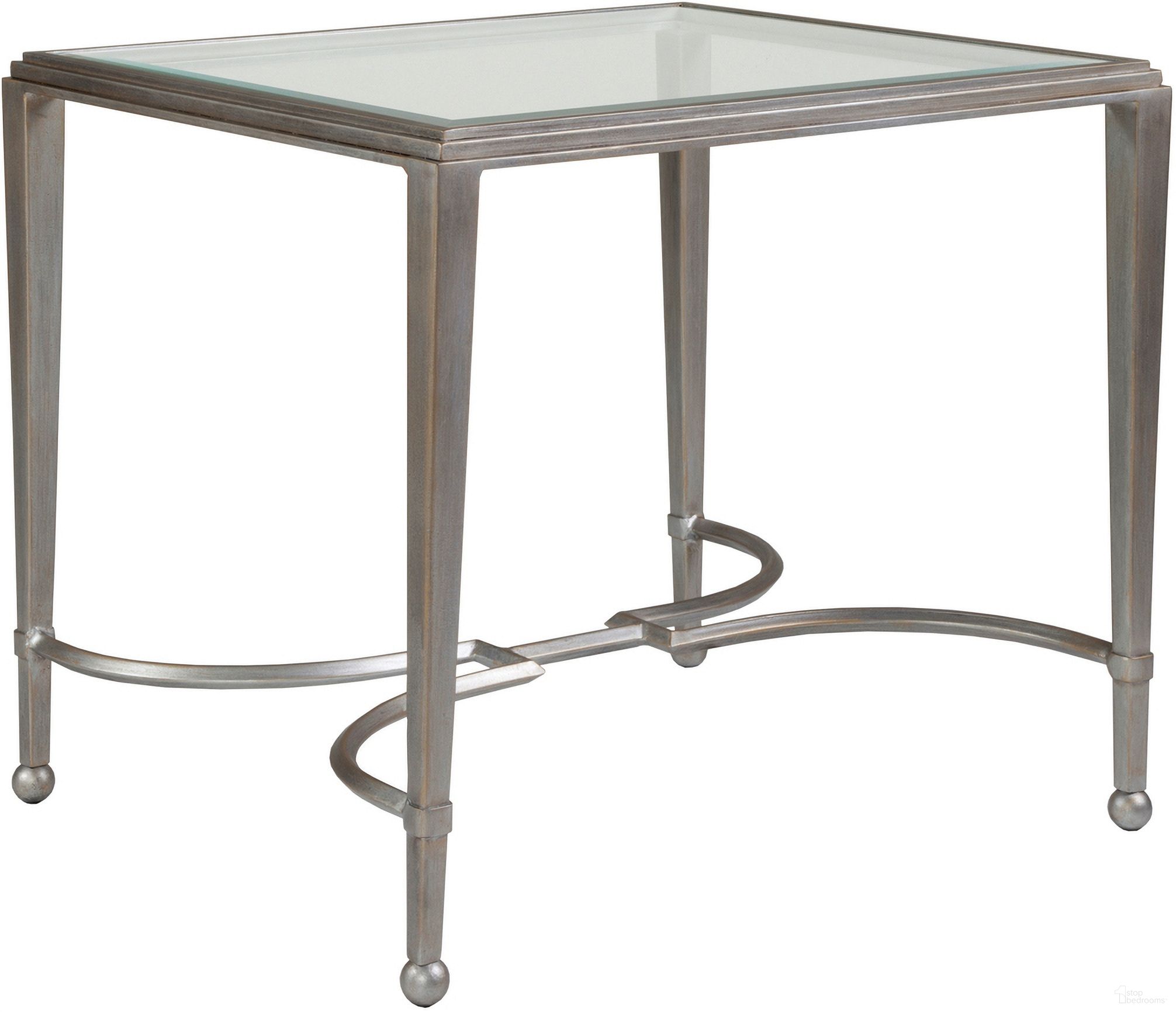 The appearance of Metal Designs Sangiovese Rectangular End Table In Argento designed by Artistica Home in the industrial interior design. This argento piece of furniture was selected by 1StopBedrooms from Metal Designs Collection to add a touch of cosiness and style into your home. Sku: 2011-959-46. Material: Metal.