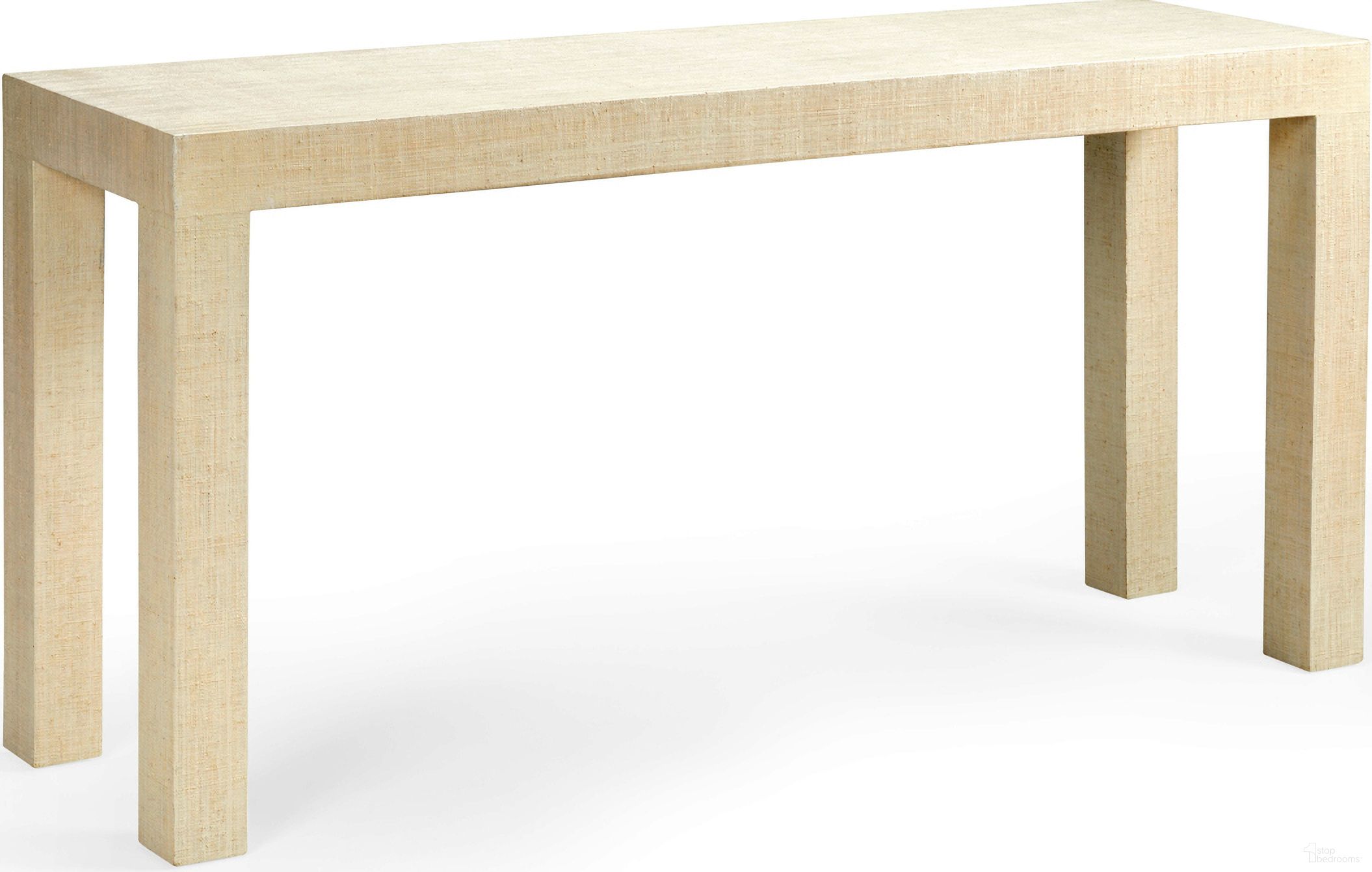 The appearance of Sanibel Console Table In White and Cream designed by Chelsea House in the modern / contemporary interior design. This white/cream piece of furniture  was selected by 1StopBedrooms from Jamie Merida Collection to add a touch of cosiness and style into your home. Sku: 385055. Material: Raffia.