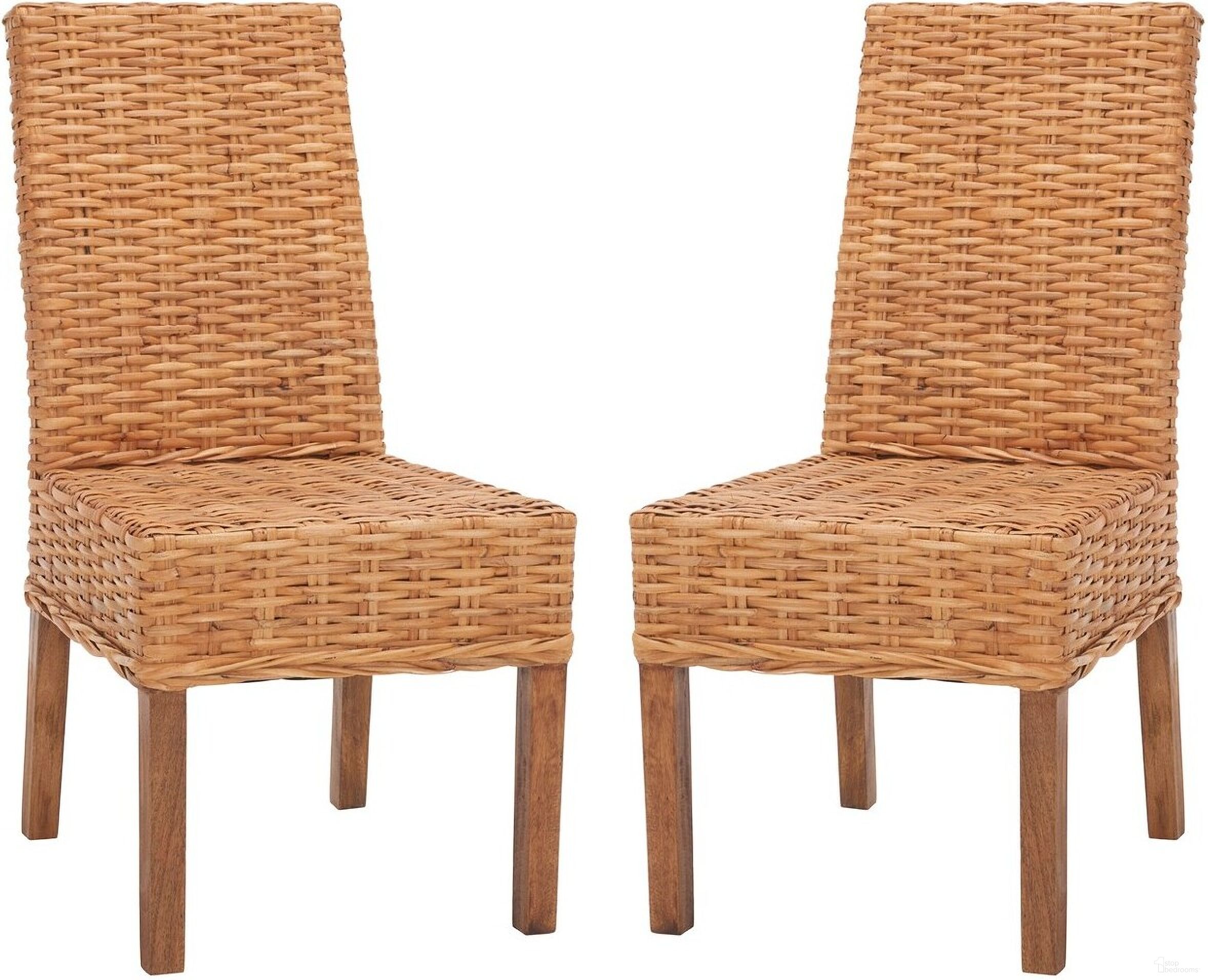 The appearance of Sanibel Honey Oak Rattan Side Chair Set of 2 designed by Safavieh in the transitional interior design. This honey piece of furniture was selected by 1StopBedrooms from Sanibel Collection to add a touch of cosiness and style into your home. Sku: FOX6504B-SET2. Material: Rattan. Chair Type: Side Chair.