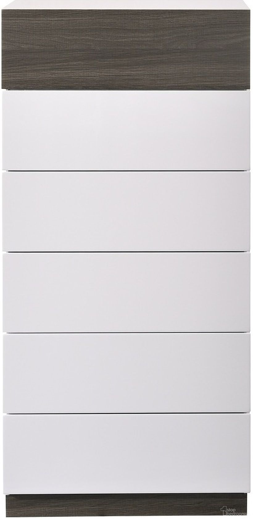 The appearance of Sanremo Chest designed by J&M in the modern / contemporary interior design. This white piece of furniture was selected by 1StopBedrooms from Sanremo Collection to add a touch of cosiness and style into your home. Sku: 18023-C. Material: Wood.