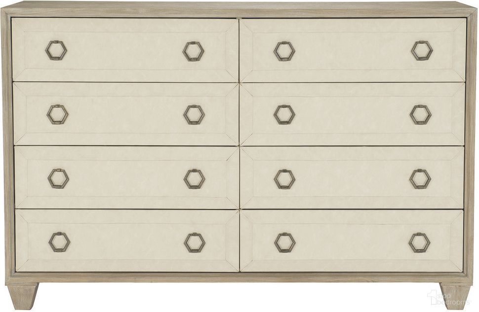 The appearance of Santa Barbara 8 Drawer Dresser designed by Bernhardt in the modern / contemporary interior design. This sandstone piece of furniture was selected by 1StopBedrooms from Santa Barbara Collection to add a touch of cosiness and style into your home. Sku: 385042. Material: Wood.
