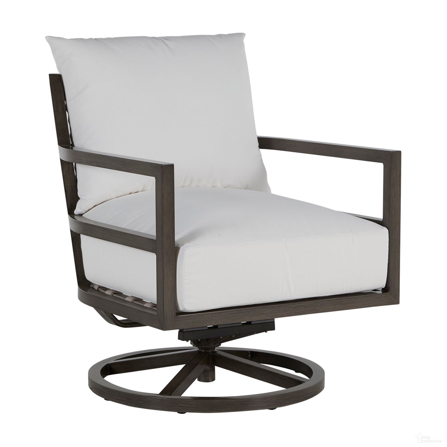 The appearance of Santa Barbara Aluminum Swivel Rocker In Heidi Silver designed by Summer Classics in the modern / contemporary interior design. This heidi silver piece of furniture was selected by 1StopBedrooms from Santa Barbara Aluminum Collection to add a touch of cosiness and style into your home. Sku: 404831+C899P5025N. Material: Aluminum.