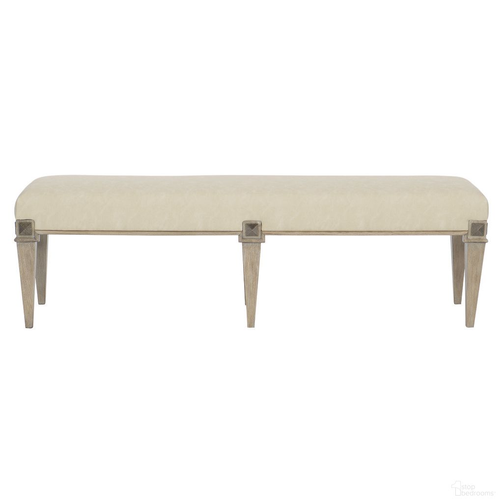 The appearance of Santa Barbara Bench designed by Bernhardt in the modern / contemporary interior design. This sandstone/vintage nickel metal piece of furniture  was selected by 1StopBedrooms from Santa Barbara Collection to add a touch of cosiness and style into your home. Sku: 385508. Material: Wood.