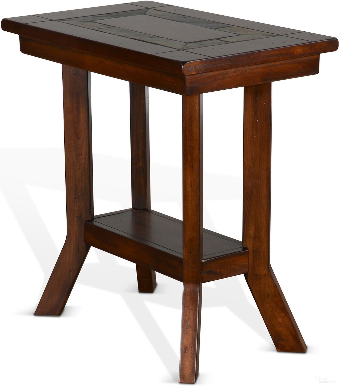 The appearance of Santa Fe 25 Inch Mahogany Wood Chair Side Table In Dark Chocolate designed by Sunny Designs in the traditional interior design. This dark chocolate piece of furniture was selected by 1StopBedrooms from Santa Fe Collection to add a touch of cosiness and style into your home. Sku: 3175DC2-CS. Material: Solid Wood.