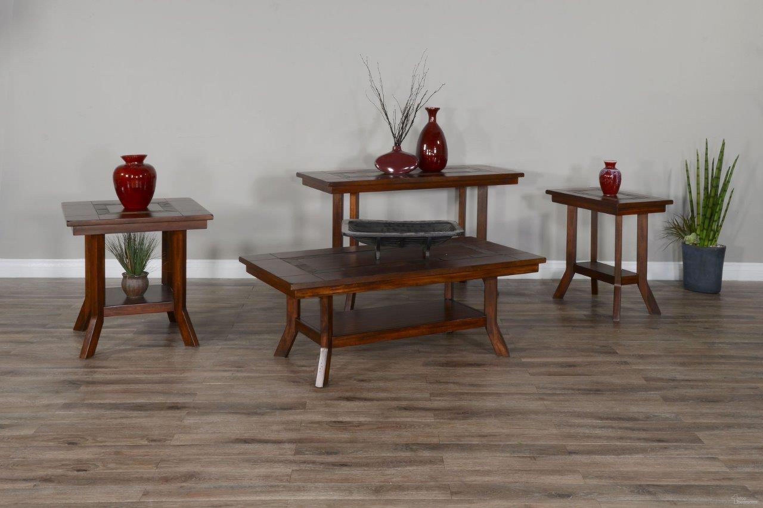 The appearance of Santa Fe Dark Chocolate Occasional Table Set designed by Sunny Designs in the traditional interior design. This brown piece of furniture was selected by 1StopBedrooms from Santa Fe Collection to add a touch of cosiness and style into your home. Sku: 3175DC2-C;3175DC2-CS. Material: Wood.