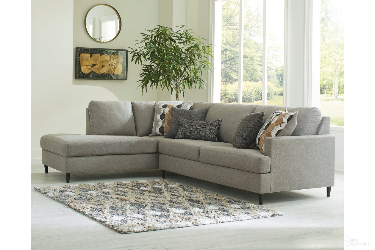 Santasia 2-Piece Sectional with LAF Chaise In Granite