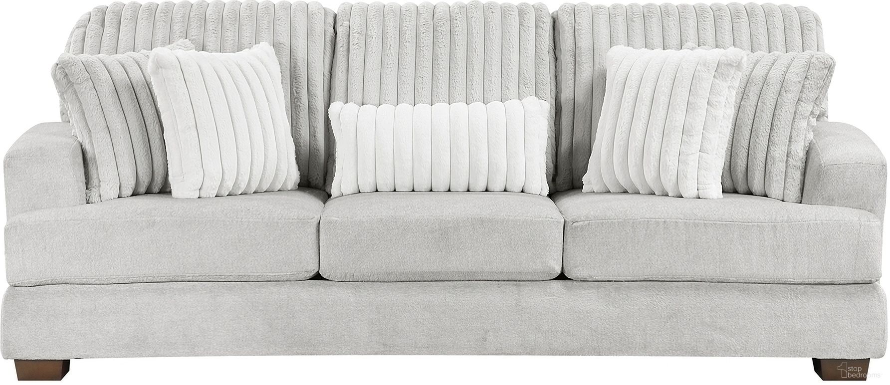 The appearance of Santiago Sofa In Gray designed by Homelegance in the modern / contemporary interior design. This gray piece of furniture was selected by 1StopBedrooms from Santiago Collection to add a touch of cosiness and style into your home. Sku: 9558LG-3. Material: Microfiber.