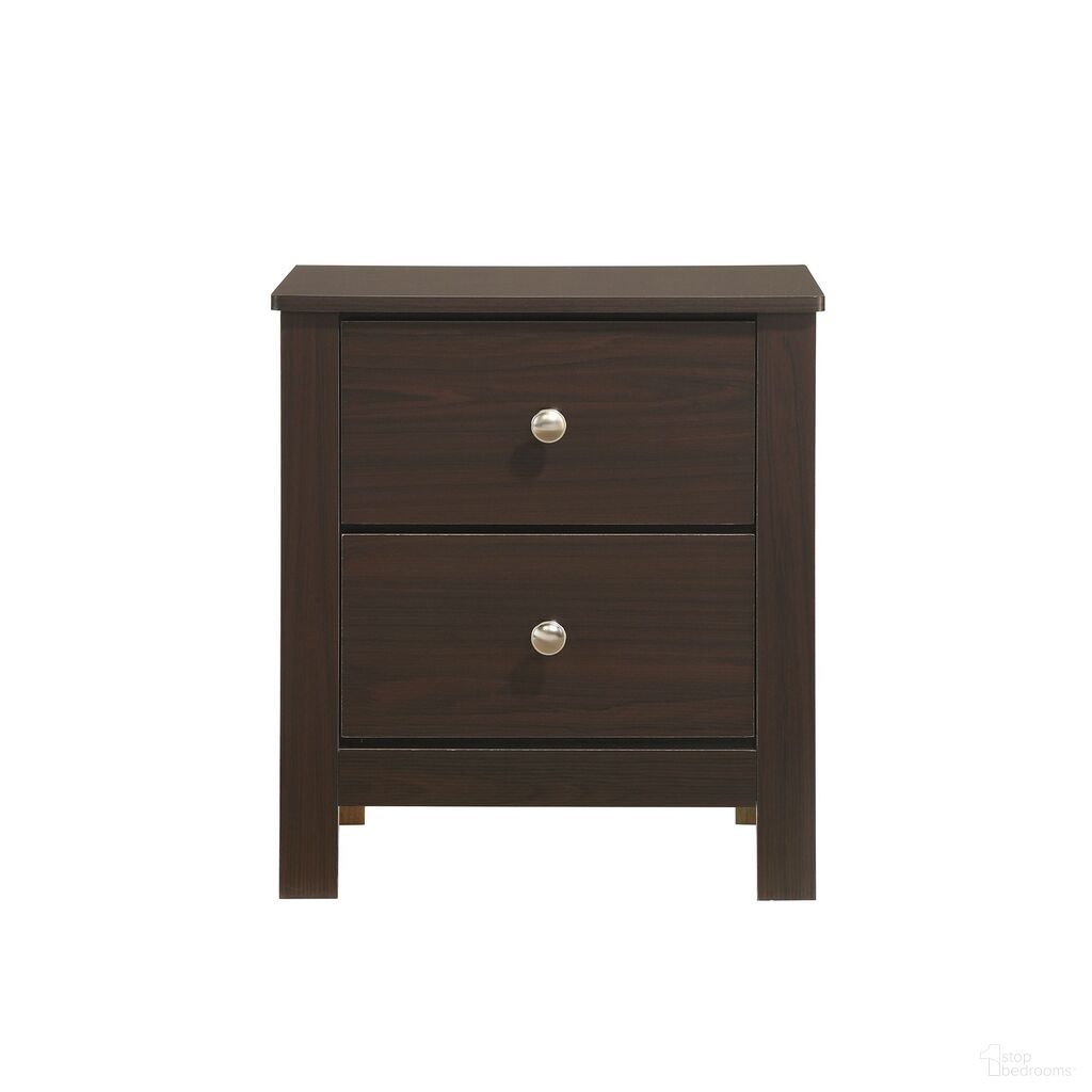 The appearance of Santino 2-Drawer Nightstand In Espresso designed by Picket House in the modern / contemporary interior design. This espresso piece of furniture  was selected by 1StopBedrooms from Santino Collection to add a touch of cosiness and style into your home. Sku: SM590NS. Material: Wood.