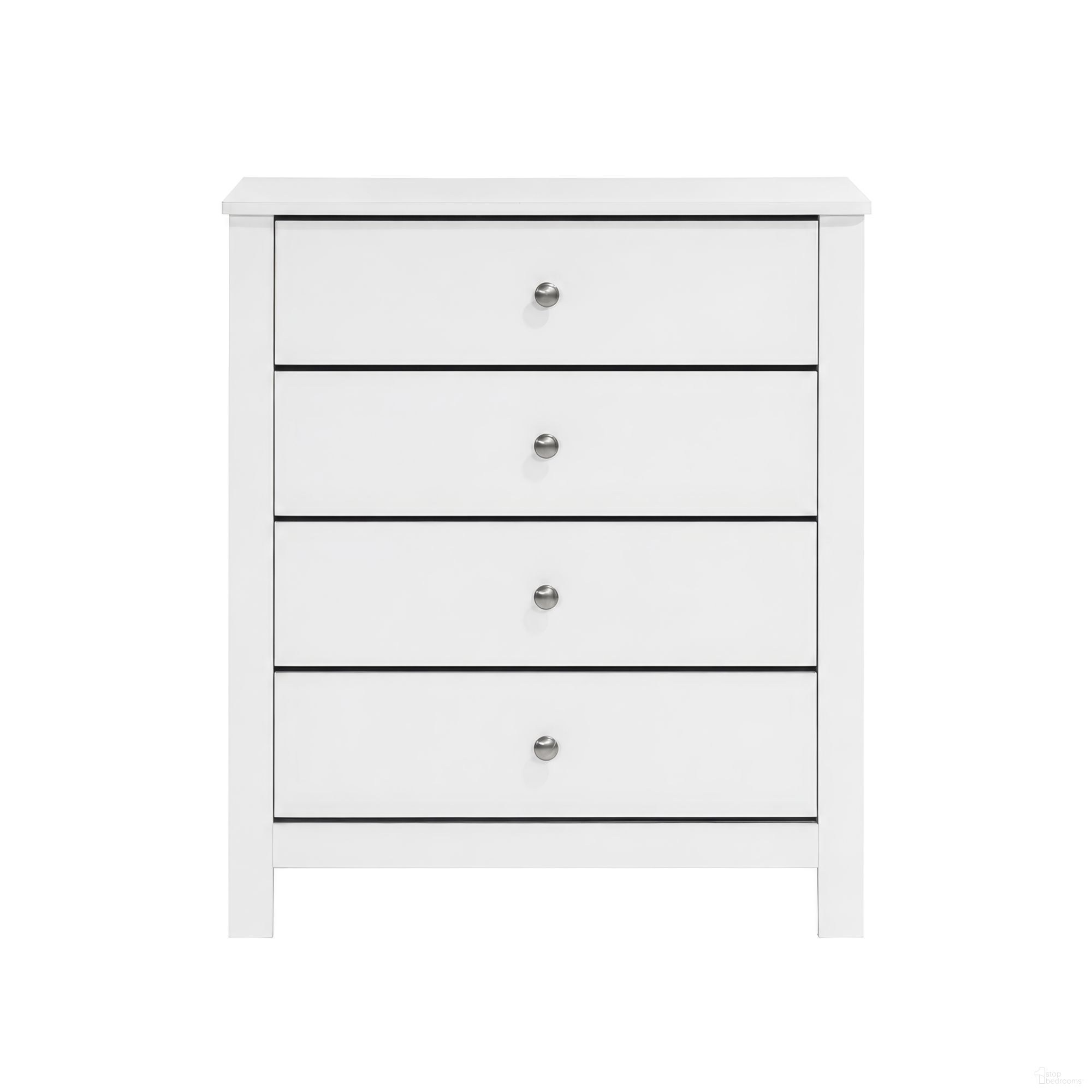 Santino 4-Drawer Chest In White