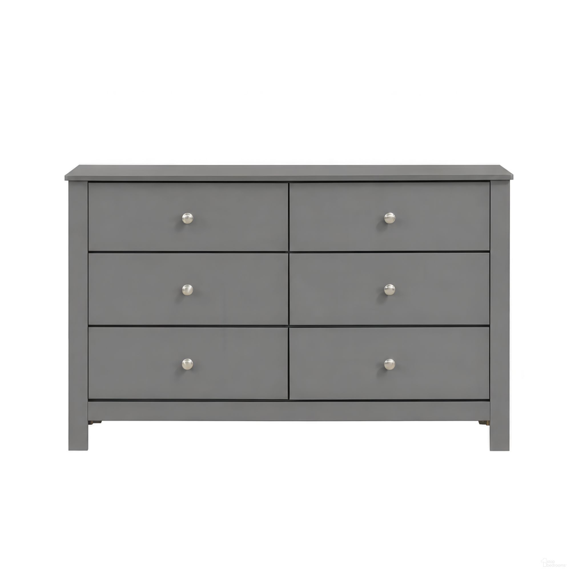 Santino 6-Drawer Dresser In Grey