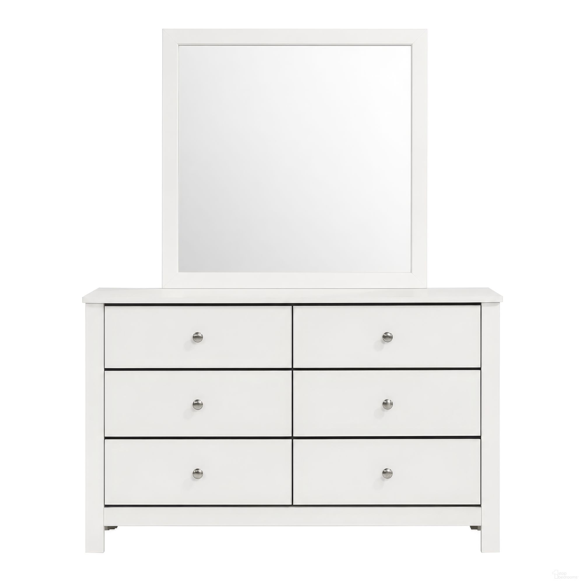 Santino Dresser and Mirror Set In White