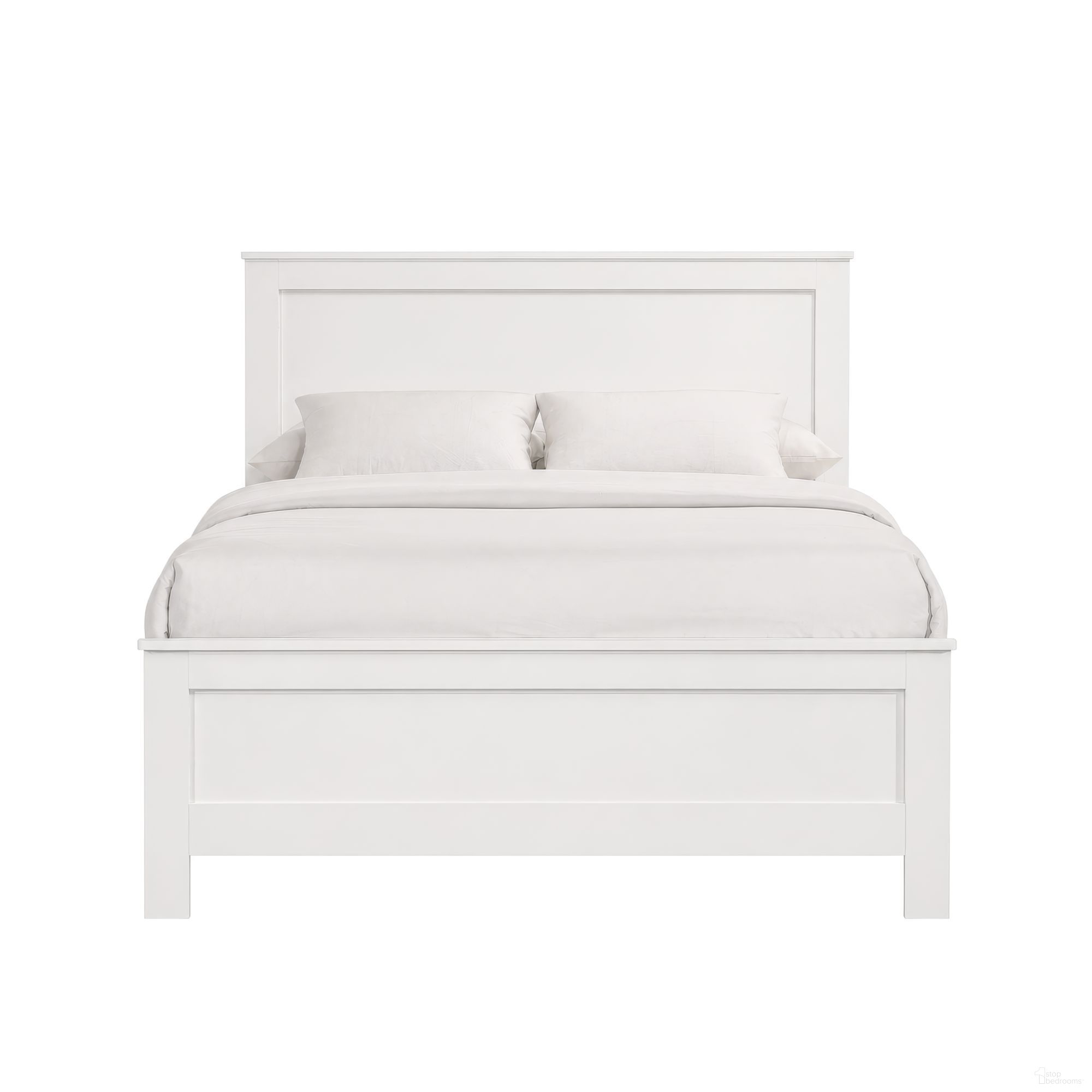Santino Full Panel Bed In White