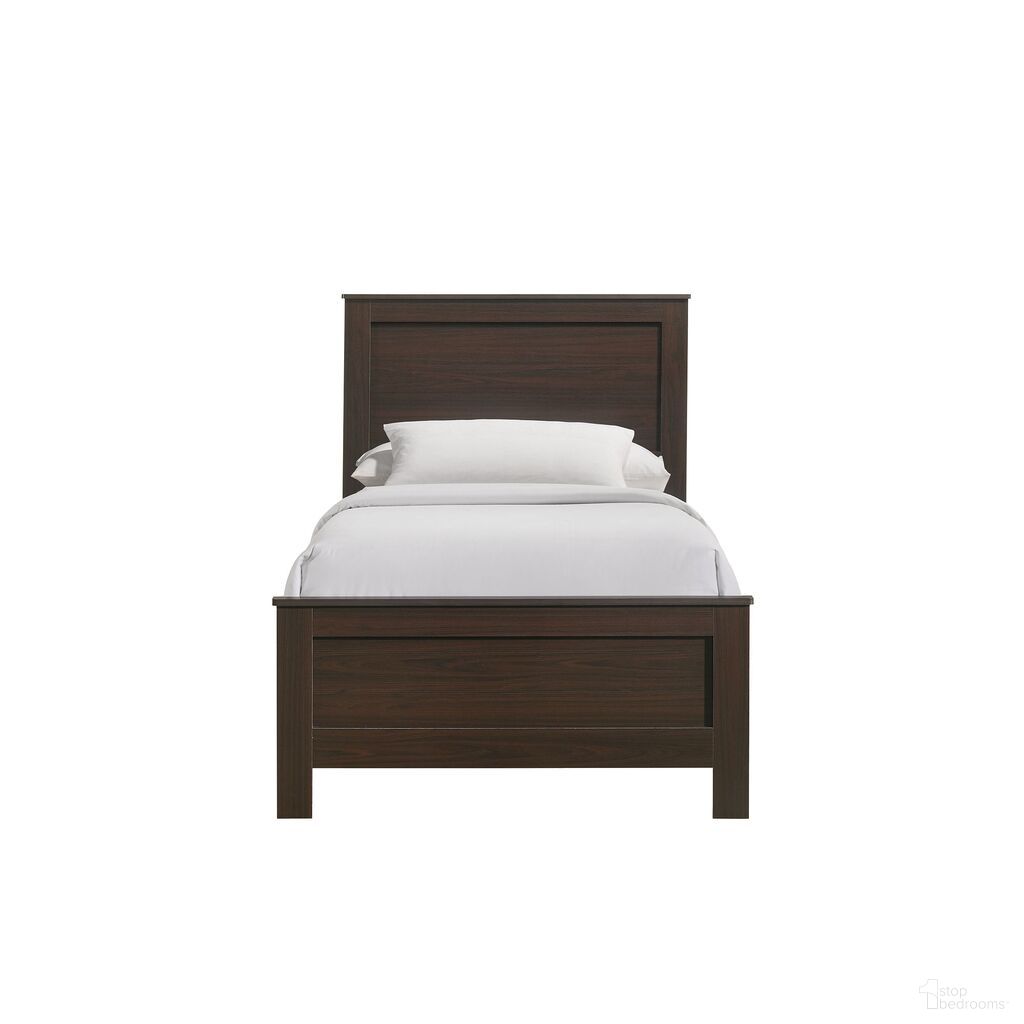 The appearance of Santino Twin Panel Bed In Espresso designed by Picket House in the modern / contemporary interior design. This espresso piece of furniture was selected by 1StopBedrooms from Santino Collection to add a touch of cosiness and style into your home. Sku: SM590THF;SM590TFR. Bed Type: Panel Bed. Material: Wood. Bed Size: Twin.