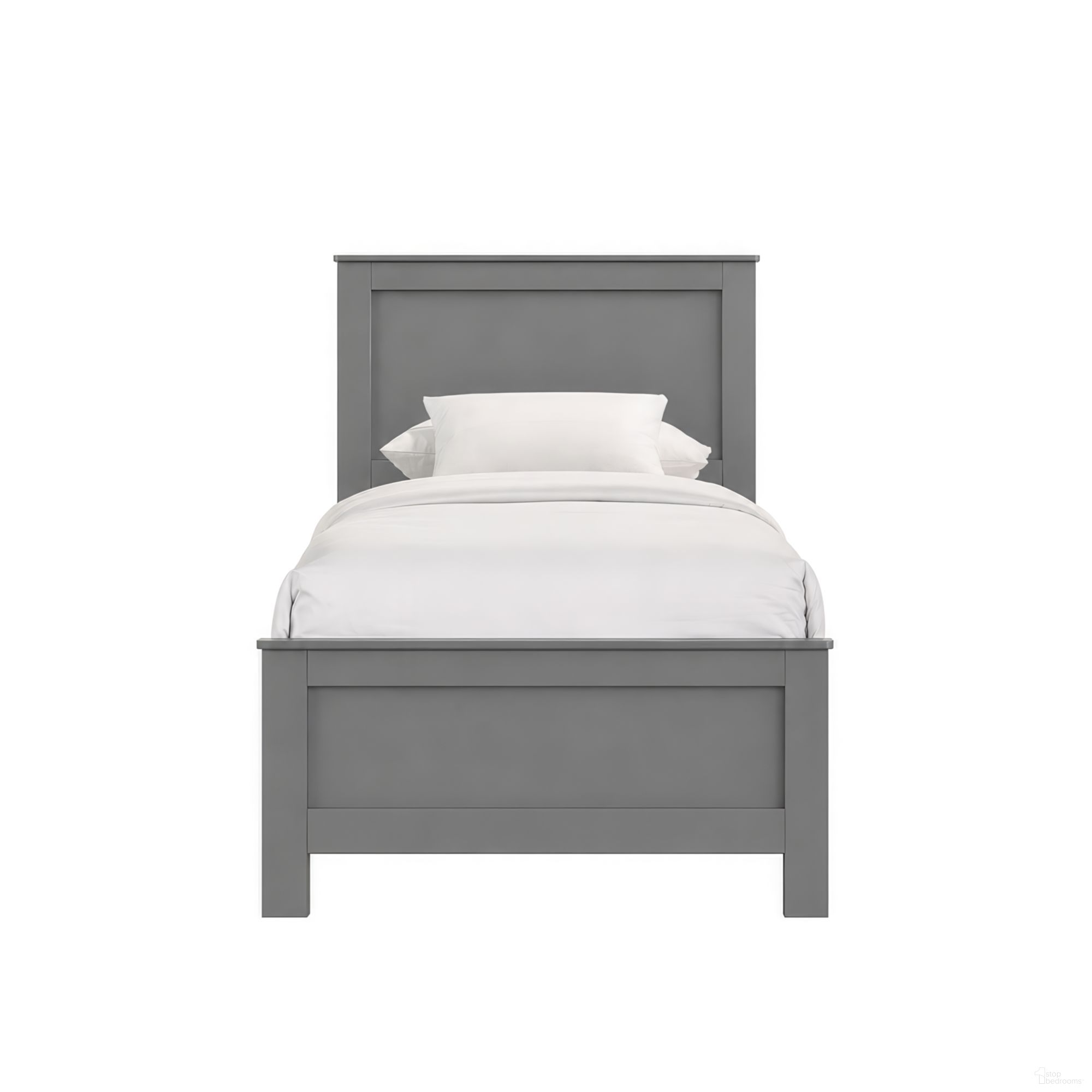 Santino Twin Panel Bed In Grey