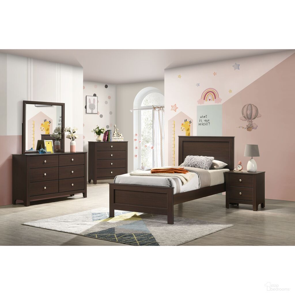 Santino Youth Panel Bedroom Set In Espresso