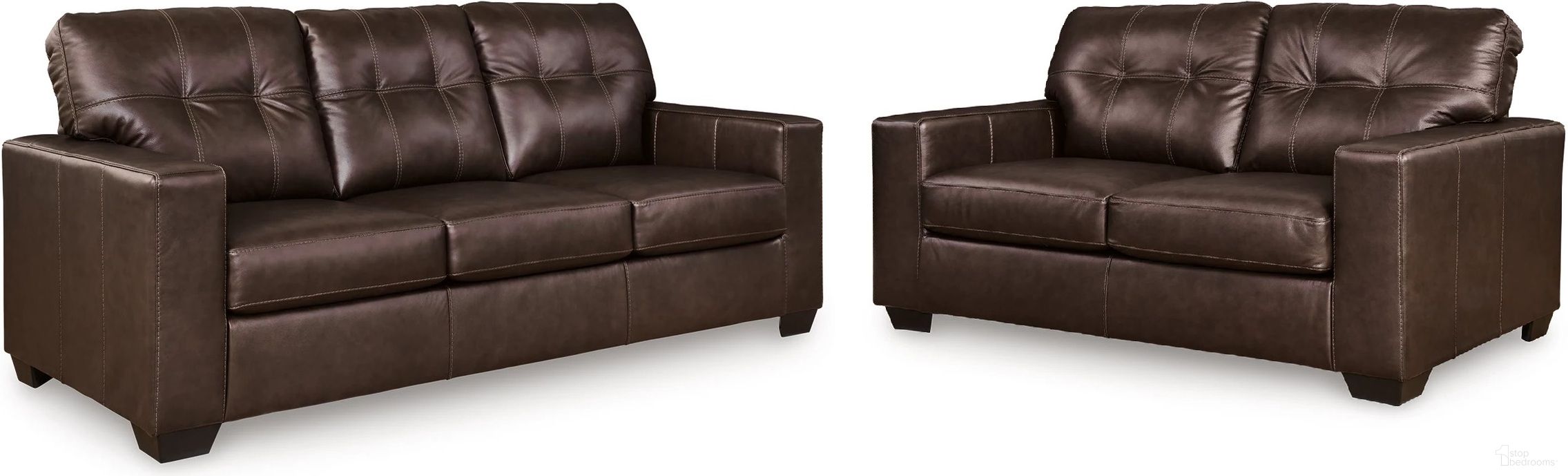 Santorine Living Room Set In Dark Brown by Ashley Furniture 1StopBedrooms