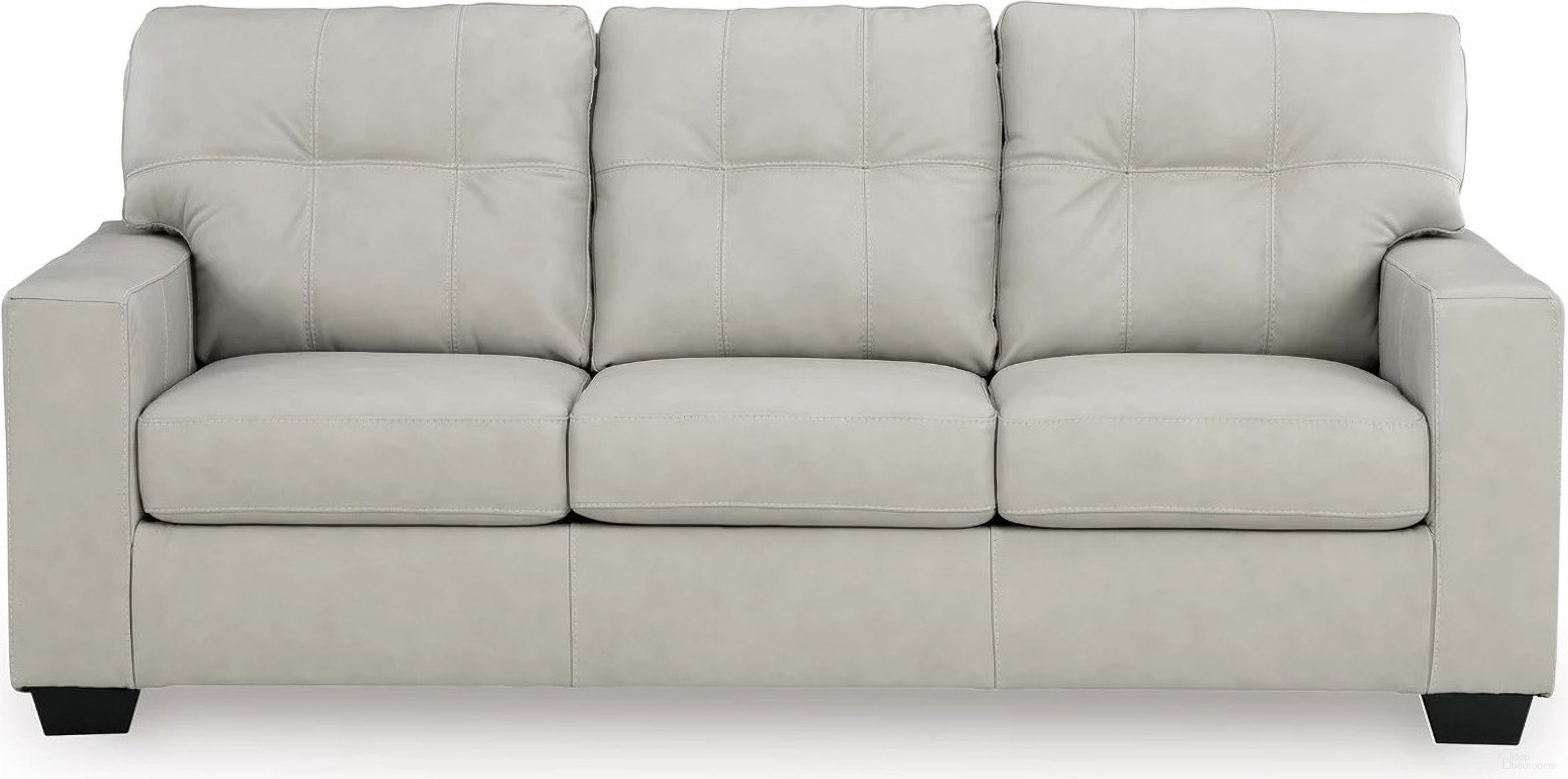 The appearance of Santorine Queen Sofa Sleeper In Bone designed by Signature Design by Ashley in the modern / contemporary interior design. This bone piece of furniture  was selected by 1StopBedrooms from Santorine Collection to add a touch of cosiness and style into your home. Sku: 2170839. Material: Faux Leather.