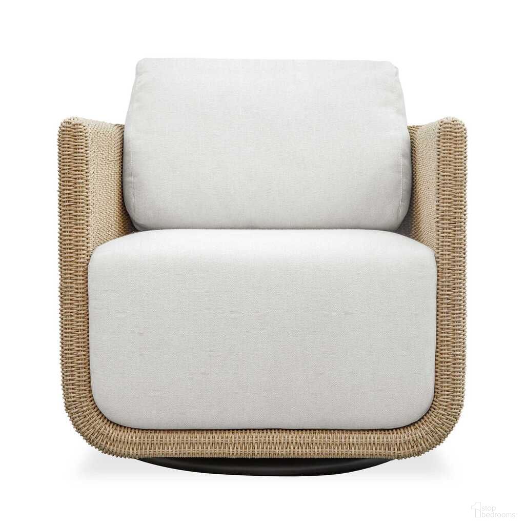 Santorini Outdoor Swivel Lounge Chair In Brown