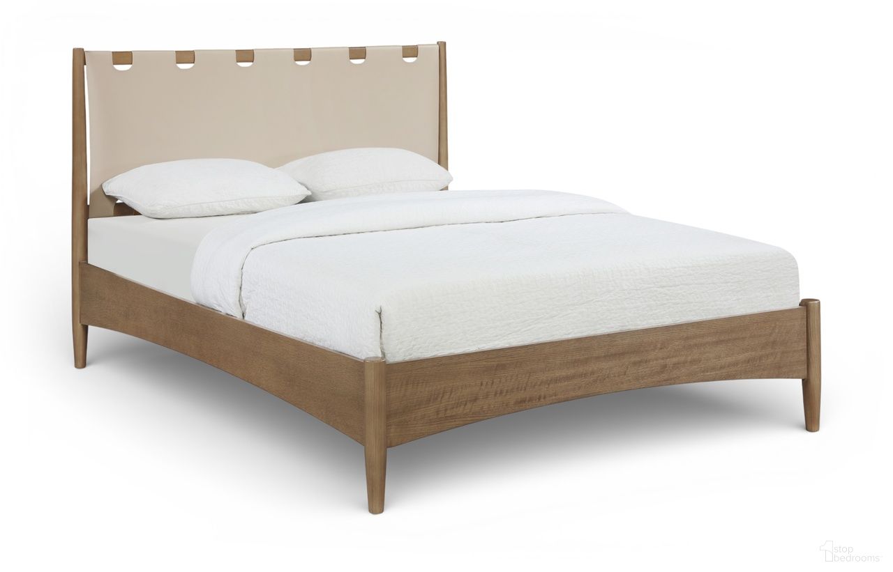 The appearance of Santos Vegan Leather Headboard and Wood King Bed In Beige designed by Meridian in the modern / contemporary interior design. This beige piece of furniture  was selected by 1StopBedrooms from Santos Collection to add a touch of cosiness and style into your home. Sku: B1265Beige-K Box 1/2 (Headboard / Footboard);B1265Beige-K Box 2/2 (Rails / Slats / Legs / Hardware). Bed Type: Platform Bed. Bed Size: King. Material: Pine Wood.