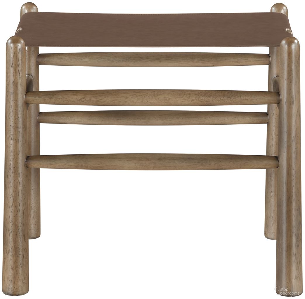 The appearance of Santos Vegan Leather Upholstered Bench In Brown designed by Meridian in the modern / contemporary interior design. This brown piece of furniture was selected by 1StopBedrooms from Santos Collection to add a touch of cosiness and style into your home. Sku: 22019Brown. Material: Vegan Leather.