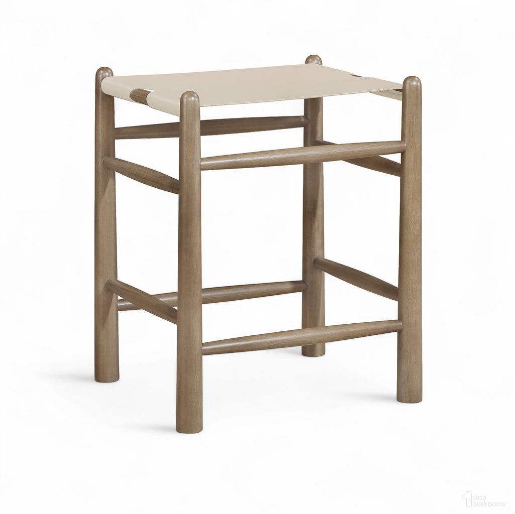 The appearance of Santos Vegan Leather Upholstered Counter Stool In Beige designed by Meridian in the modern / contemporary interior design. This beige piece of furniture  was selected by 1StopBedrooms from Santos Collection to add a touch of cosiness and style into your home. Sku: 77099Beige-C. Material: Foam.